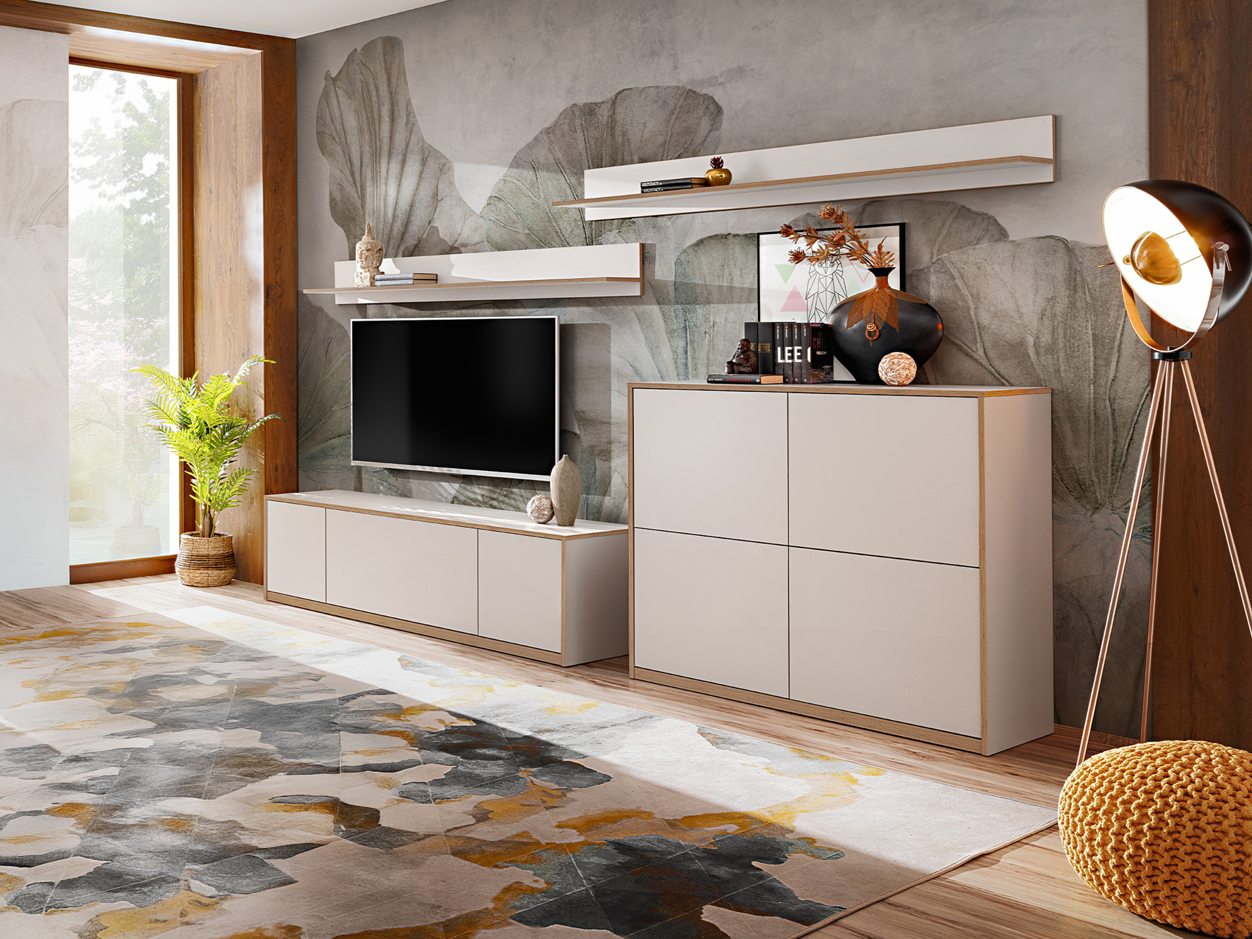 Viesistabas komplekts Fivetri 109 (Balts)