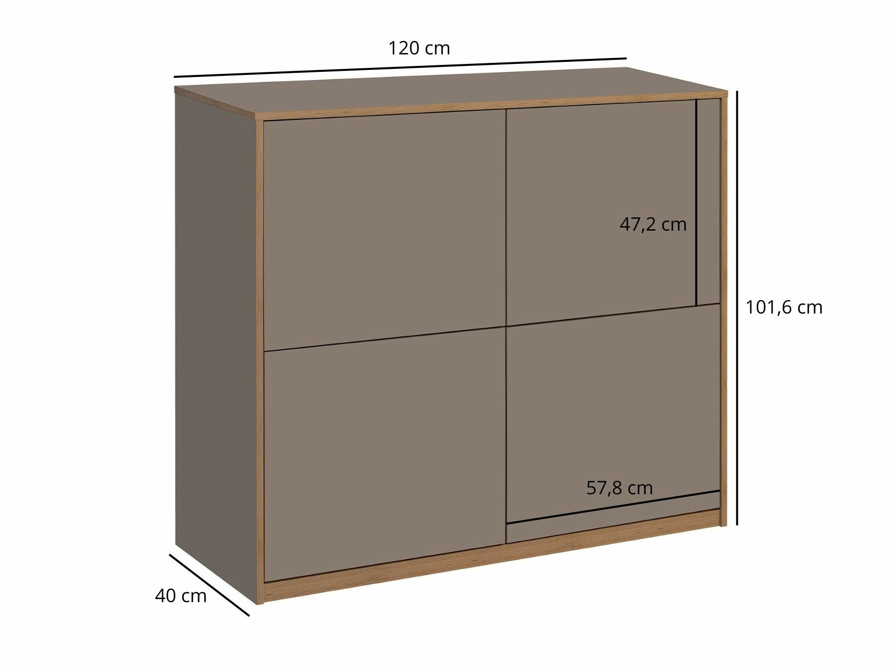 Viesistabas komplekts Fivetri 109 (Pelēkbrūns)