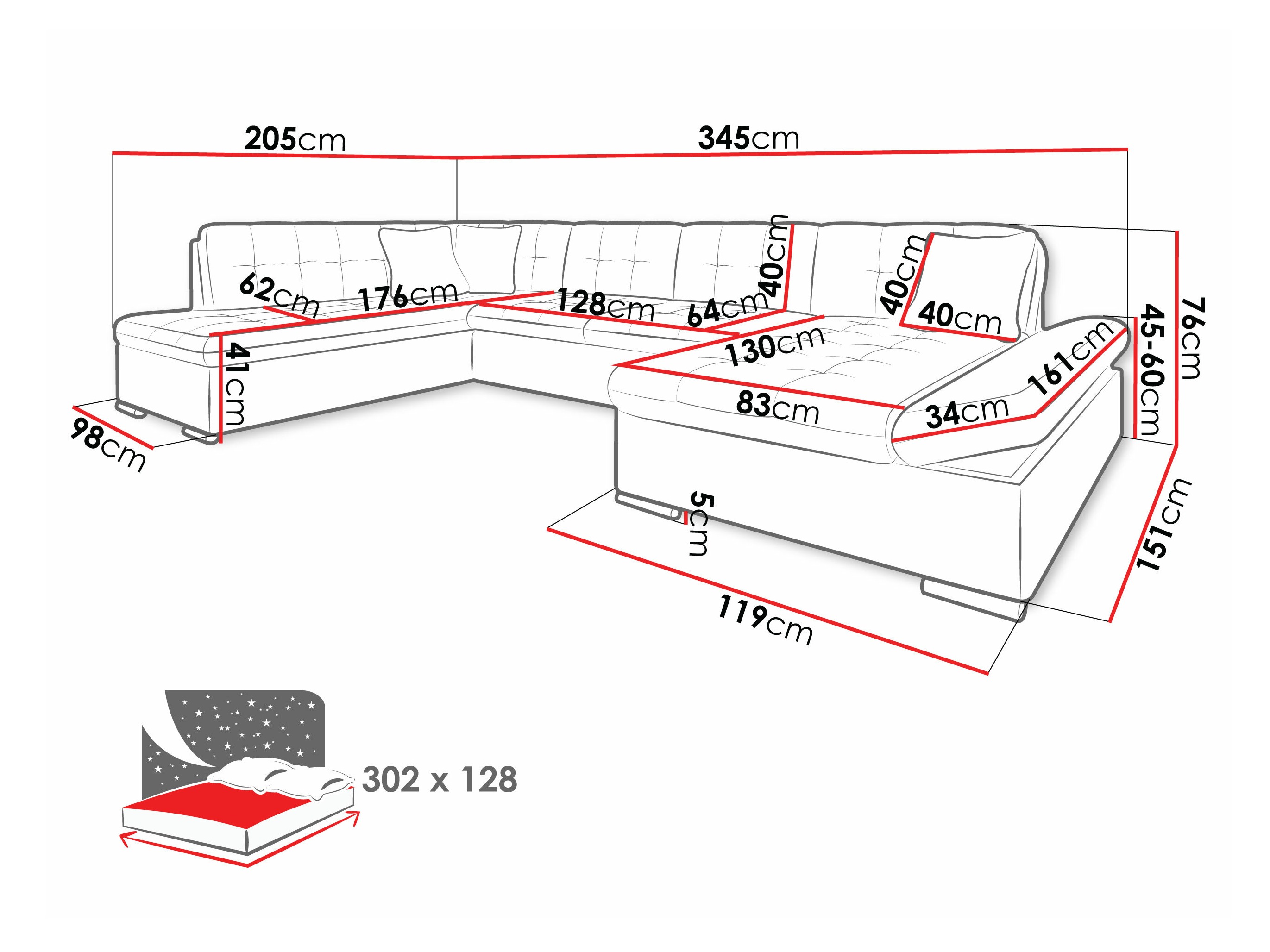 Stūra dīvāns Comfivo 173 (Venus Velvet 2918 + Magic Velet 2258)