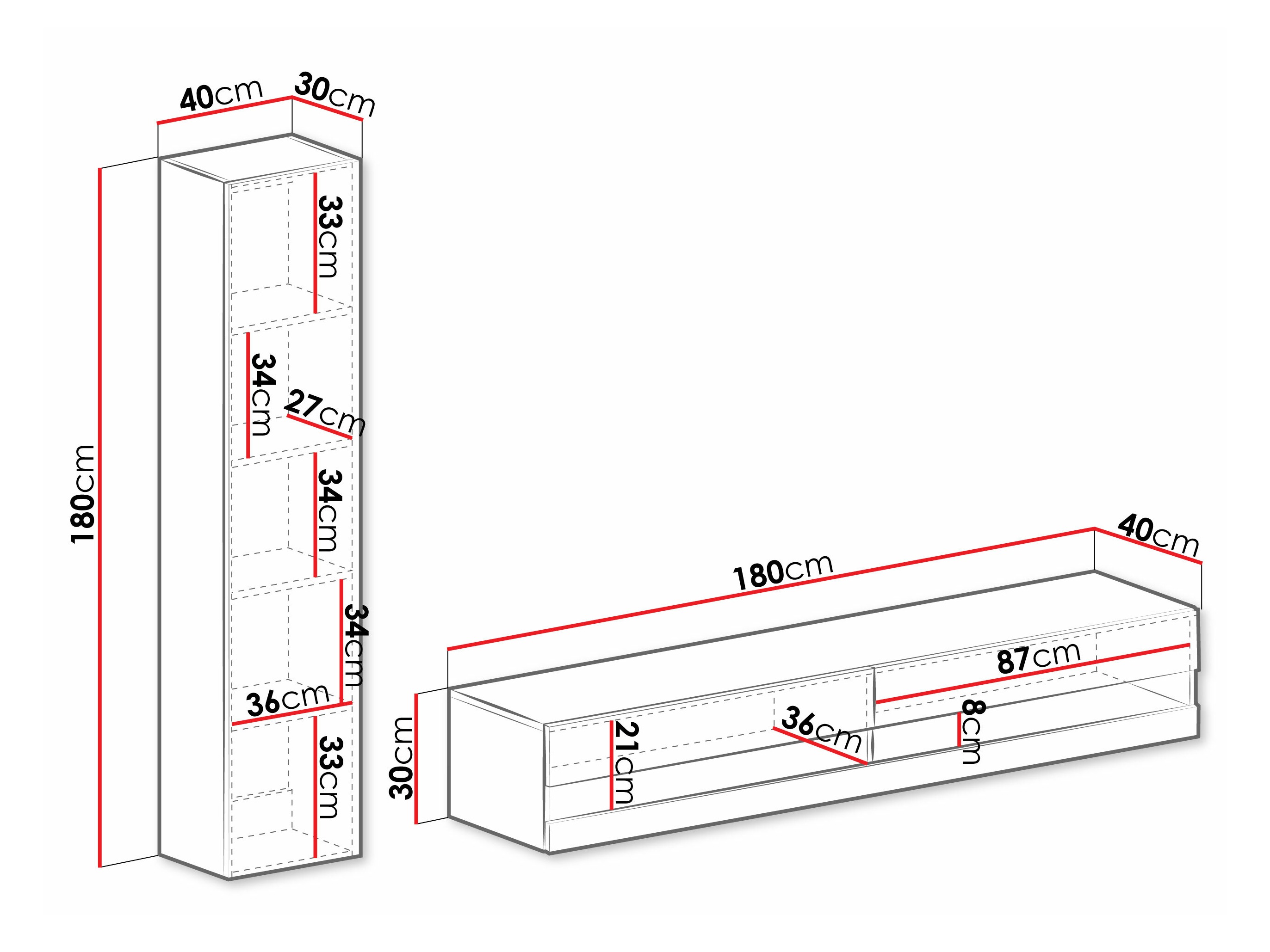 Viesistabas komplekts Venenou 114 (Melns + Glancēts melns)