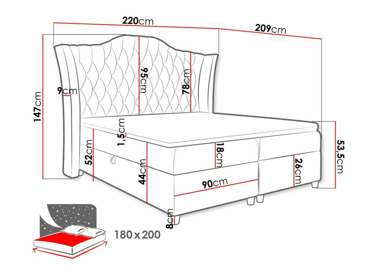 Kontinentālā gulta SV3020