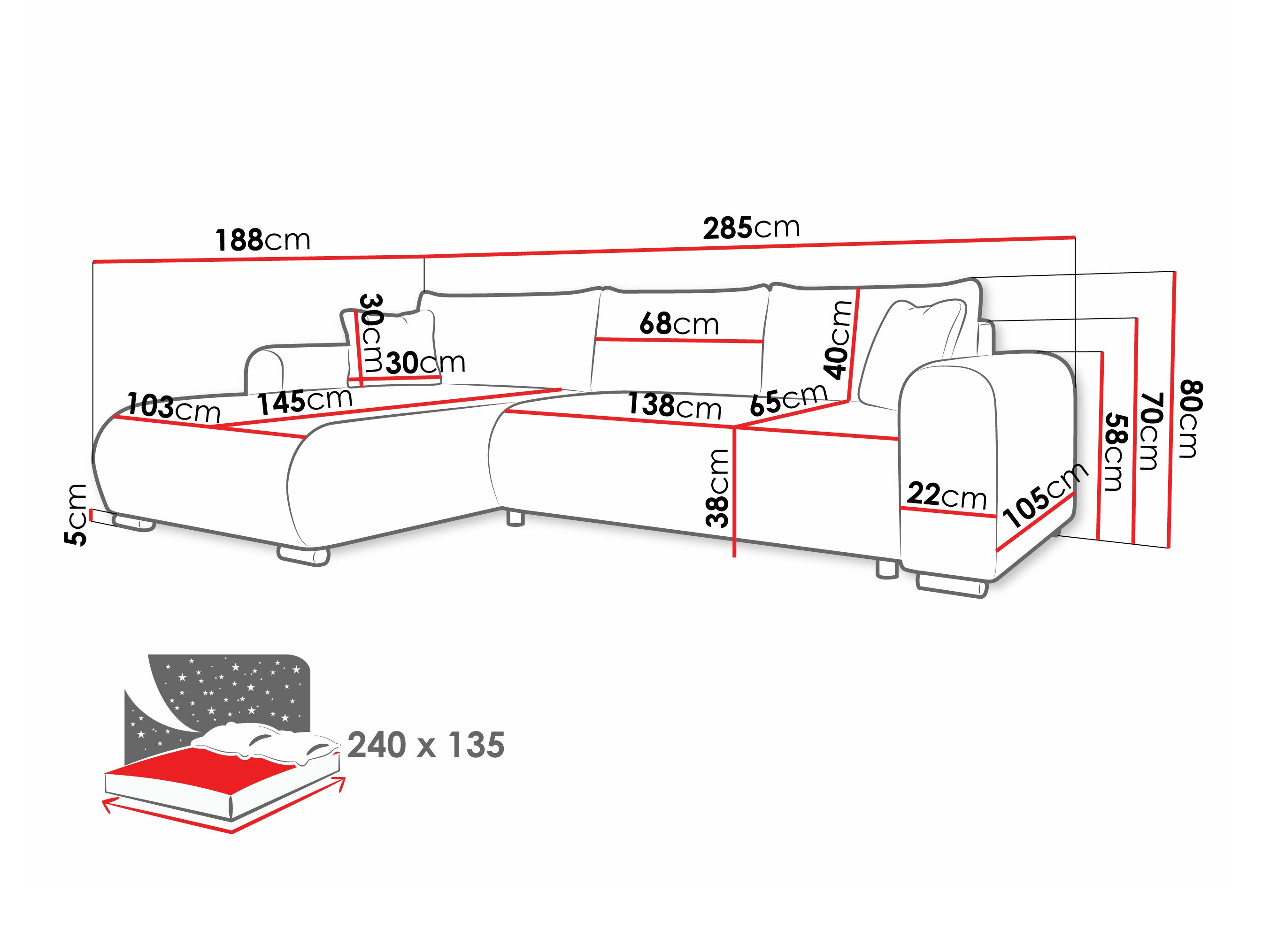 Stūra dīvāns Comfivo 410 (Poso 100)
