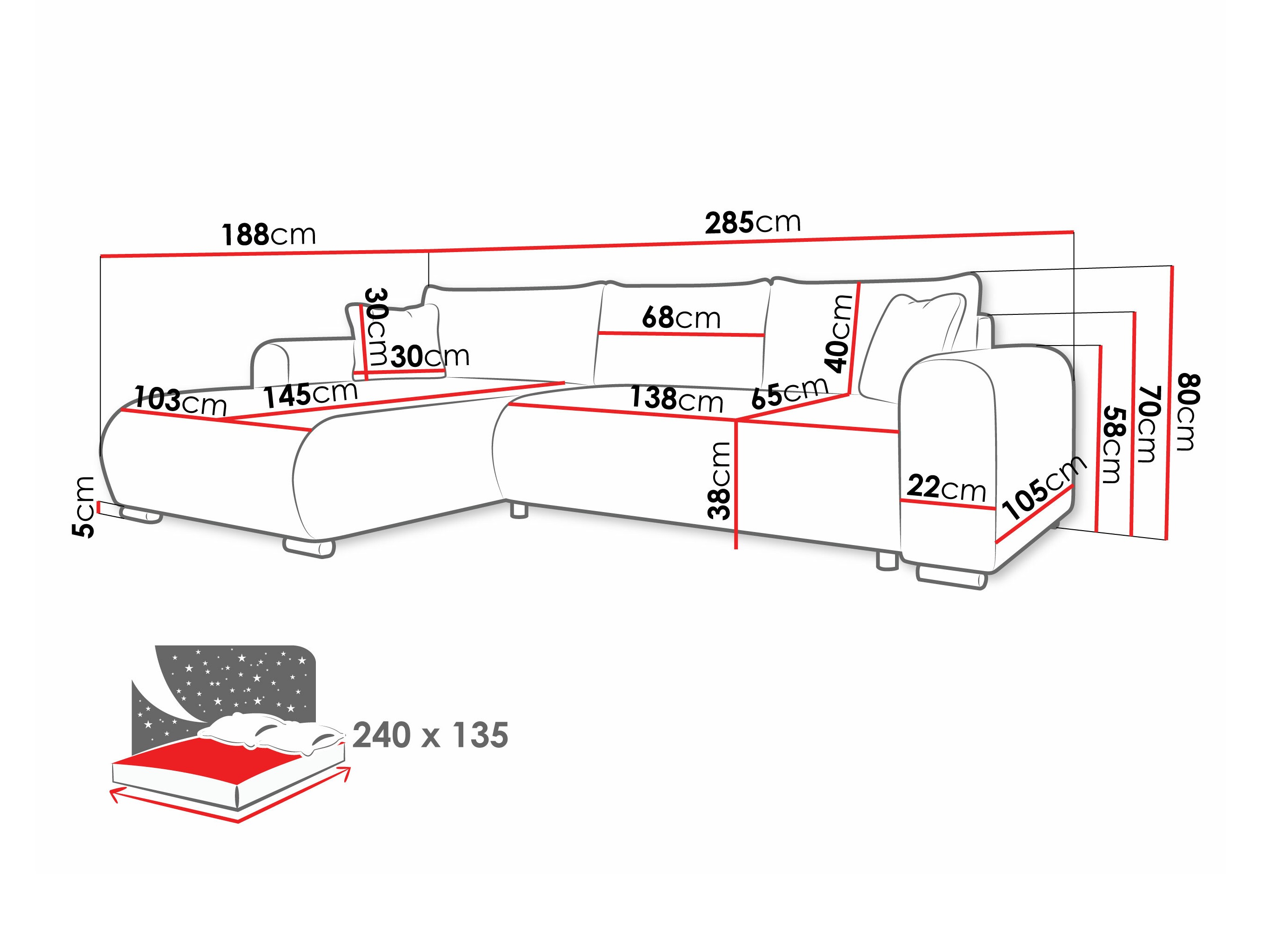 Stūra dīvāns Comfivo 410 (Poso 110)