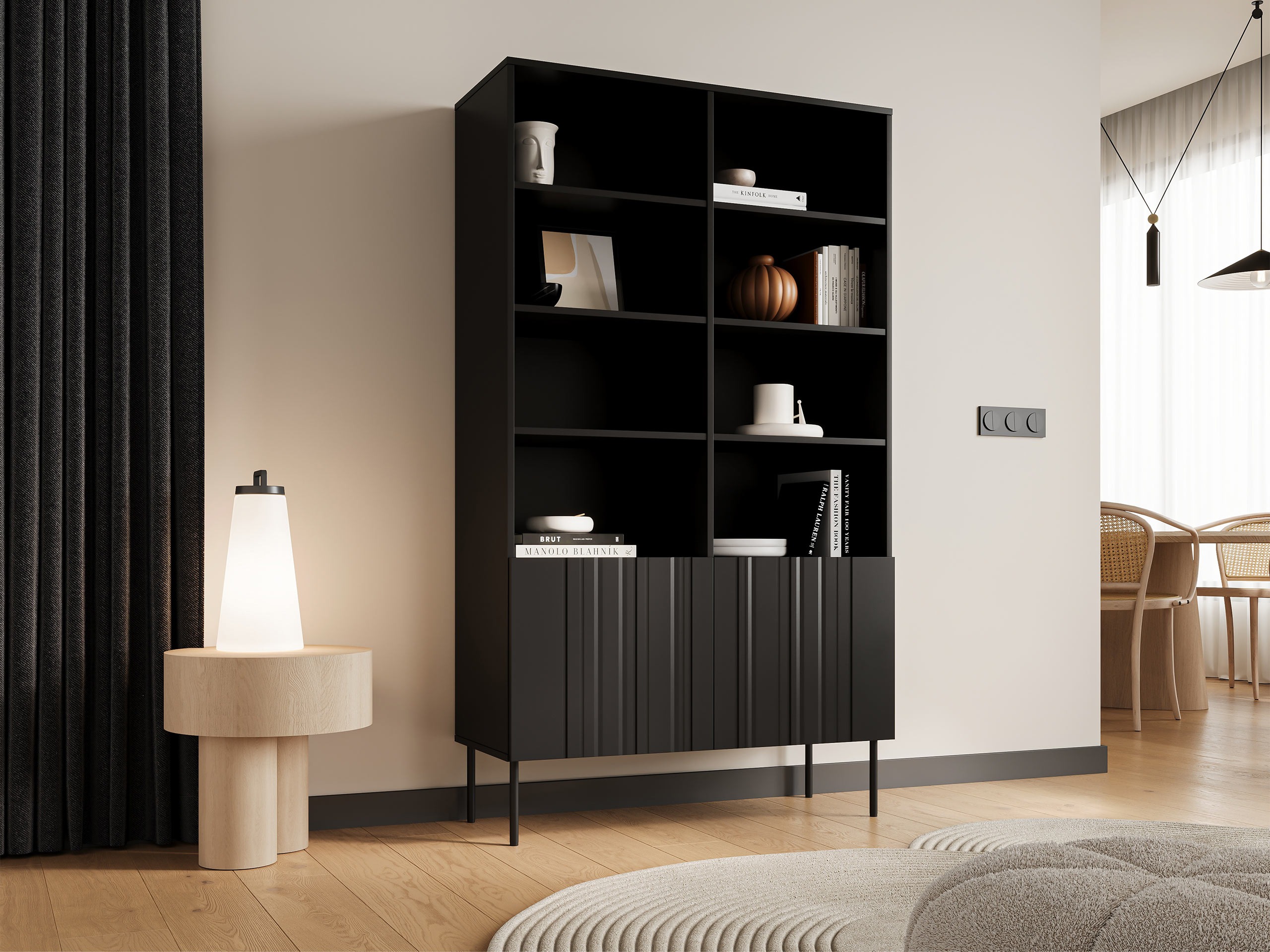 Plaukts Evavese 106 (Melns)