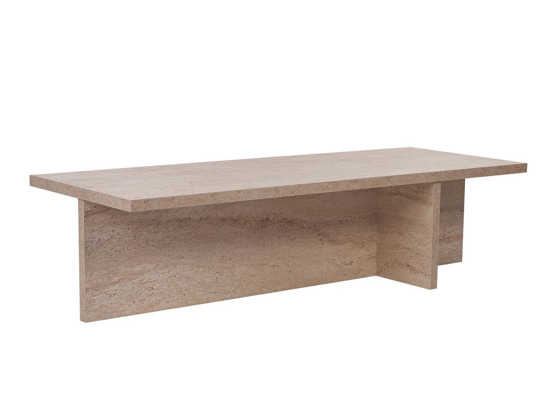 Žurnālu galdiņš Novato 136 (Gaišs travertīns)