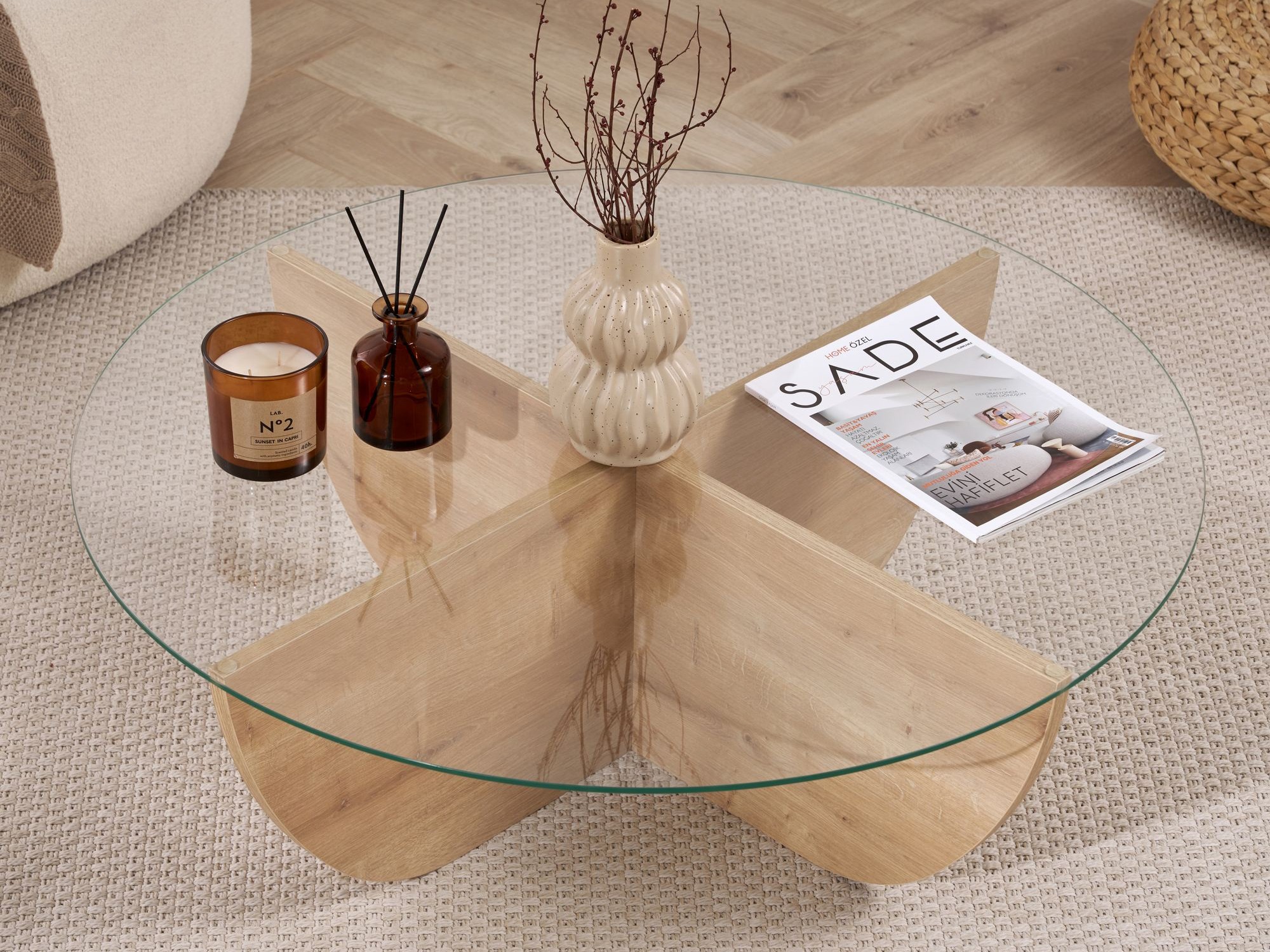 Žurnālu galdiņš Novato 140 (Ozols)