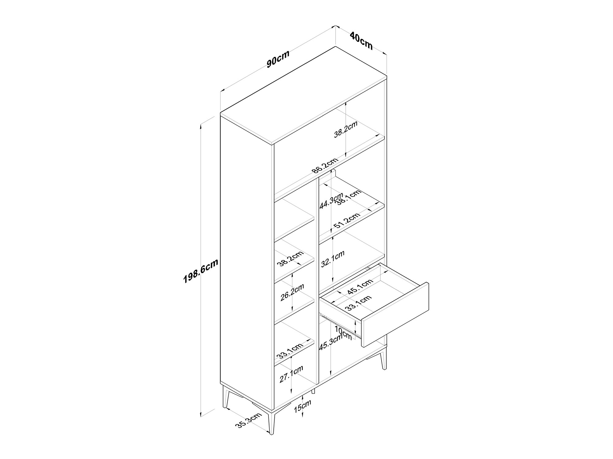 Daudzfunkcionāla mēbele Asheboro 188