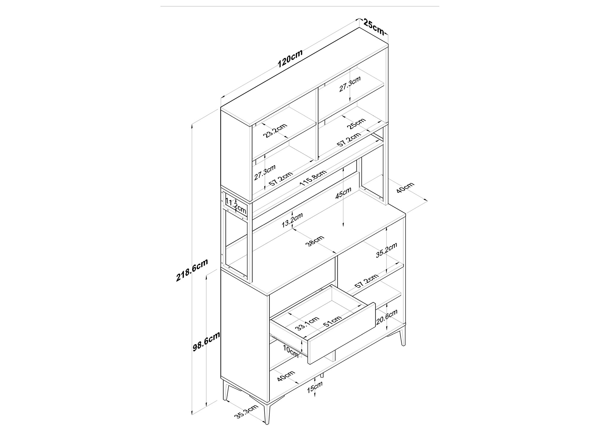 Daudzfunkcionāla mēbele Kailua 2681
