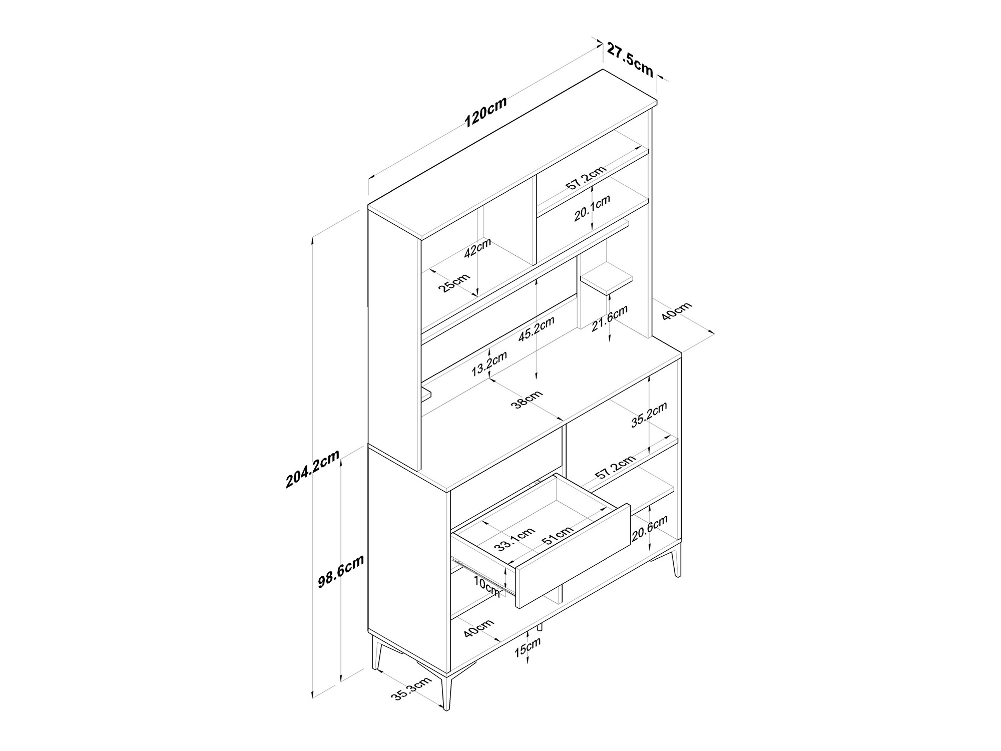 Daudzfunkcionāla mēbele Kailua 2682