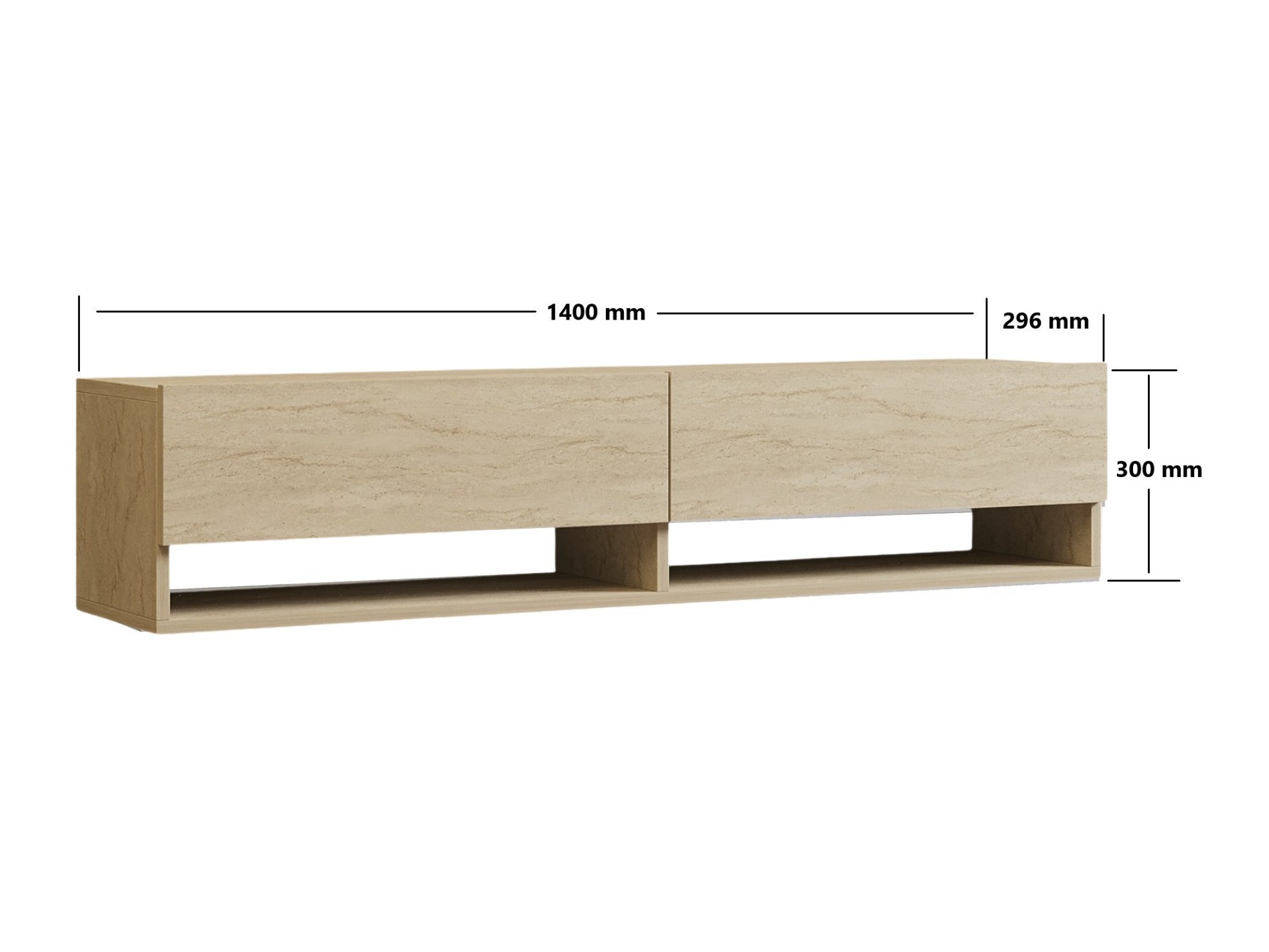 TV galds Kailua 2690 (Gaišs Travertine)