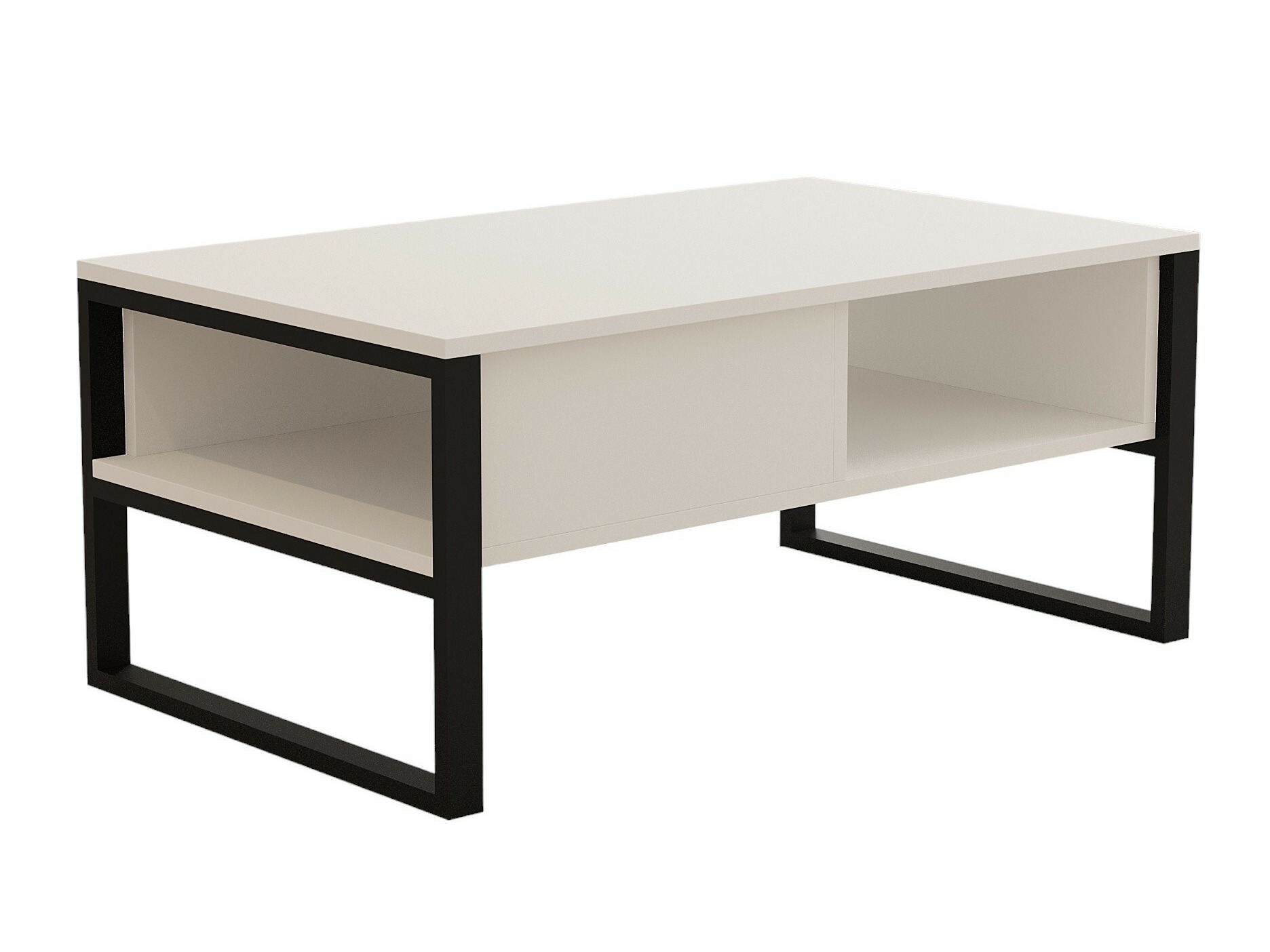 Žurnālu galdiņš Kailua 2687 (Balts + Melns)