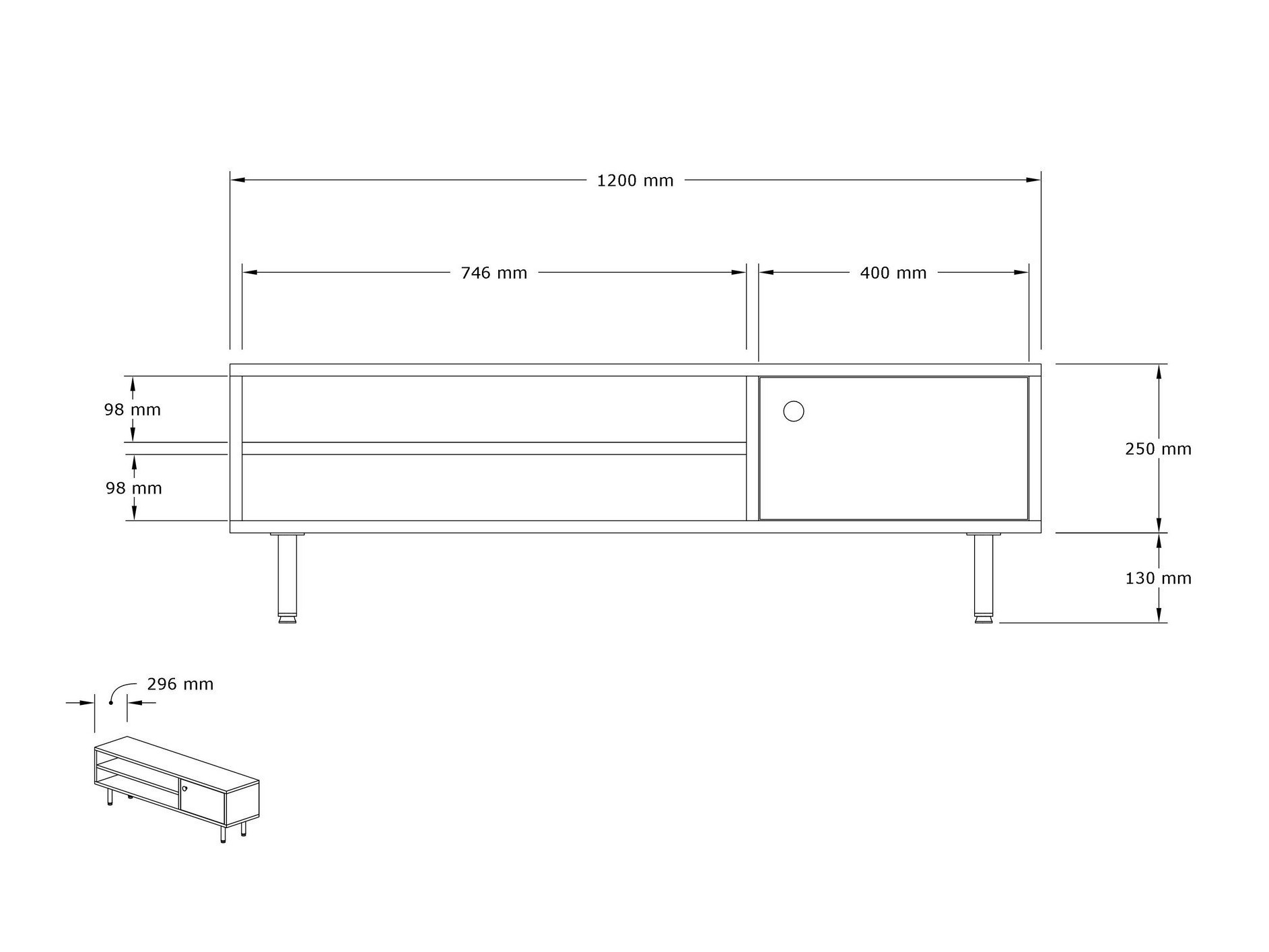 TV galds Kailua 2224 (Ozols)