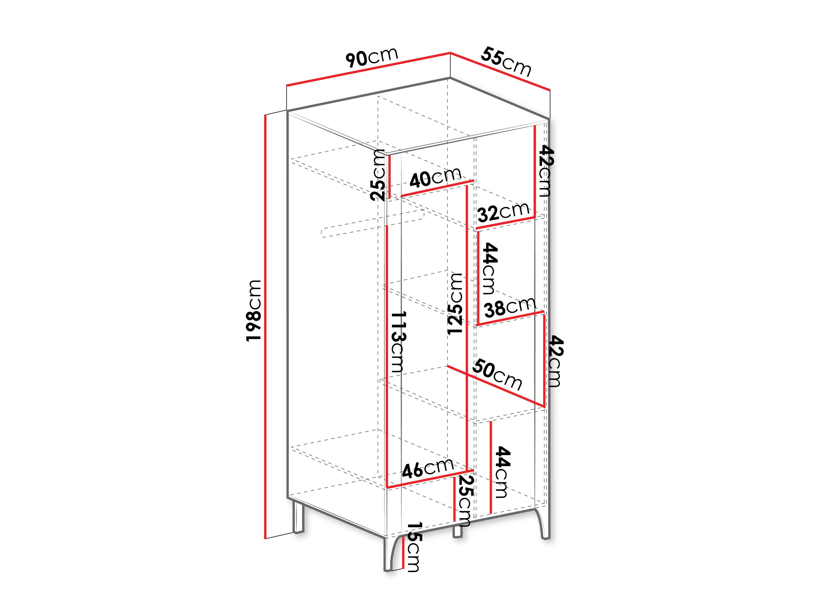 Skapis Mavtoru 106 (Melns)