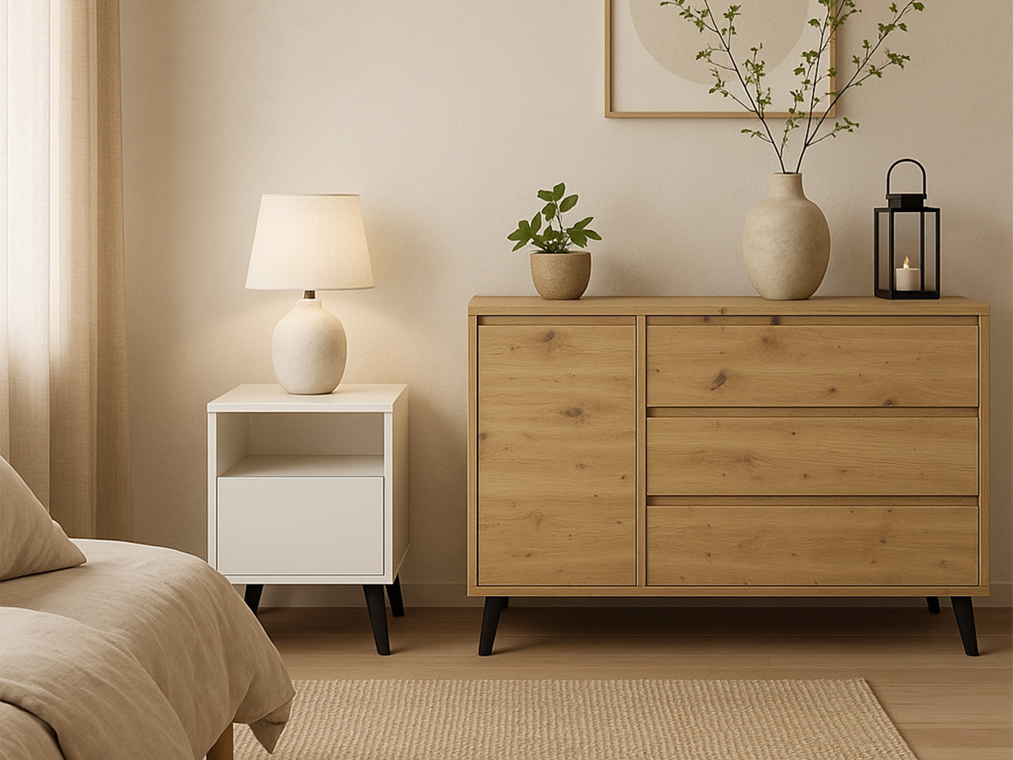 Naktsgaldiņš Tetena 105 (Balts)