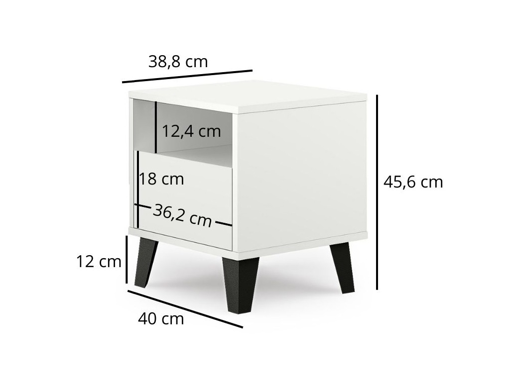 Naktsgaldiņš Tetena 105 (Balts)