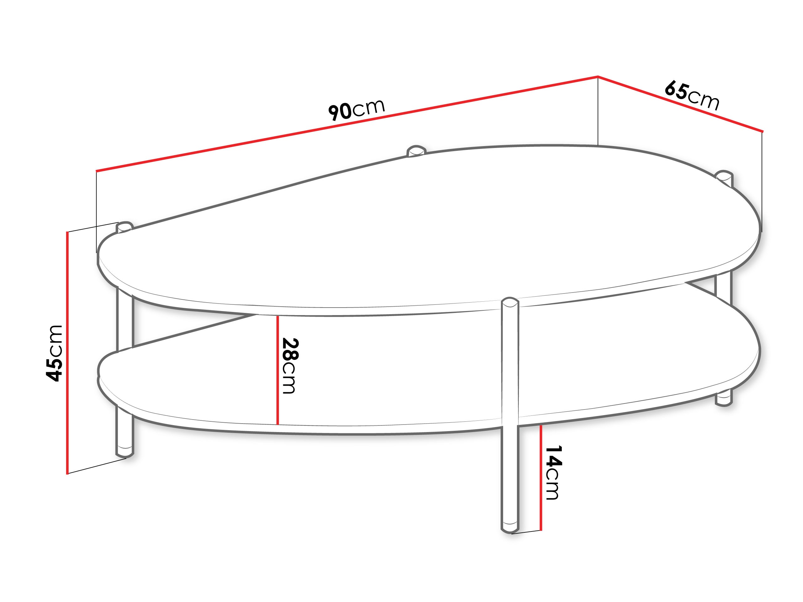Žurnālu galdiņš Mavtoru 109 (Melns)