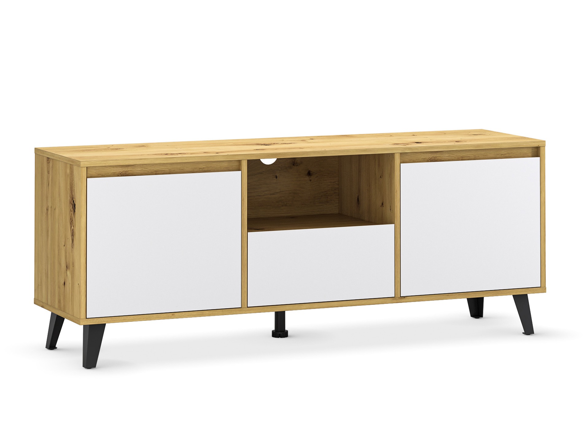 TV galds Tetena 106 (Artisan ozols + Balts)