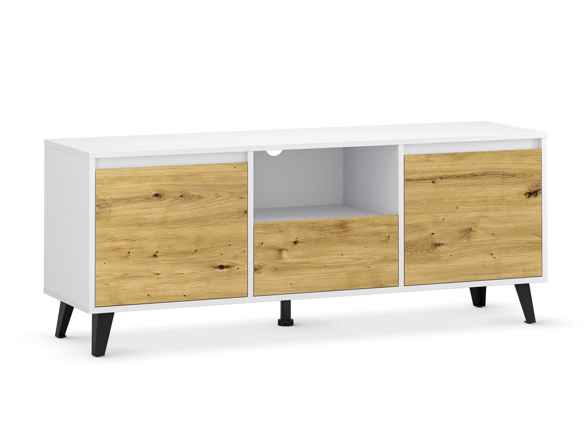 TV galds Tetena 106 (Balts + Artisan ozols)