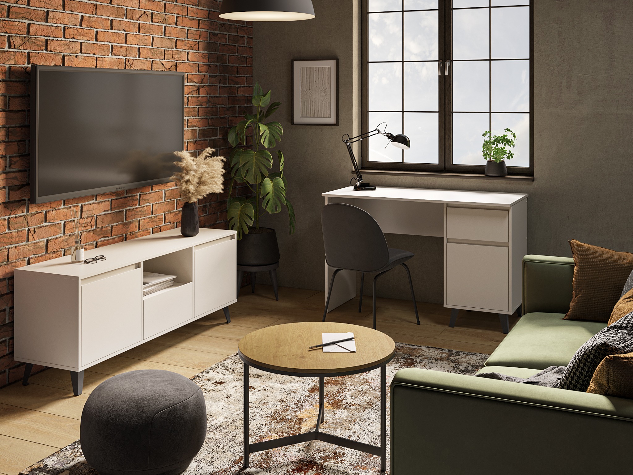 TV galds Tetena 106 (Balts)