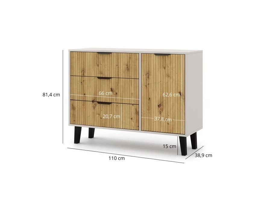 Kumode Dorophu 100 (Kašmirs + Artisan ozols)