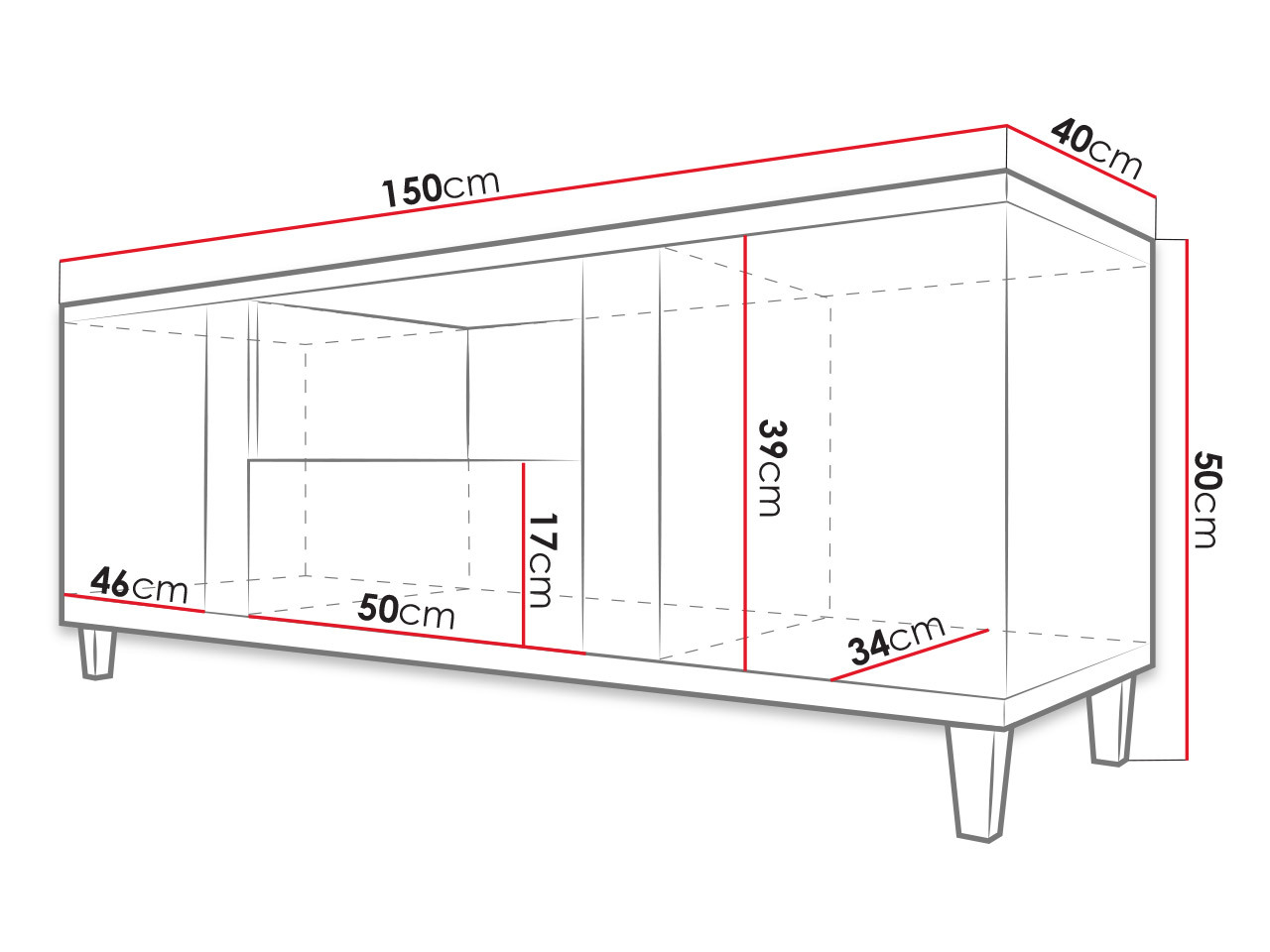 TV galds Livseri 113 (Balts + Glancēts balts + Gaišs koks)