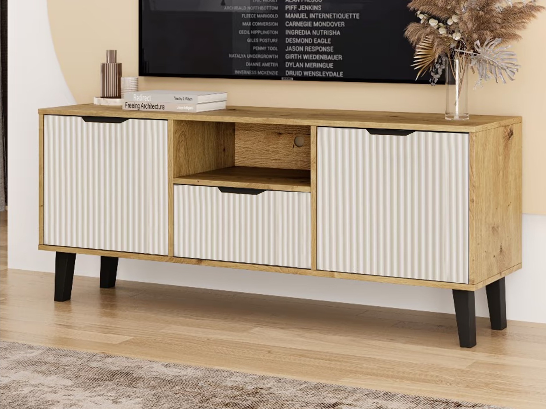 TV galds Dorophu 104 (Artisan ozols + Kašmirs)