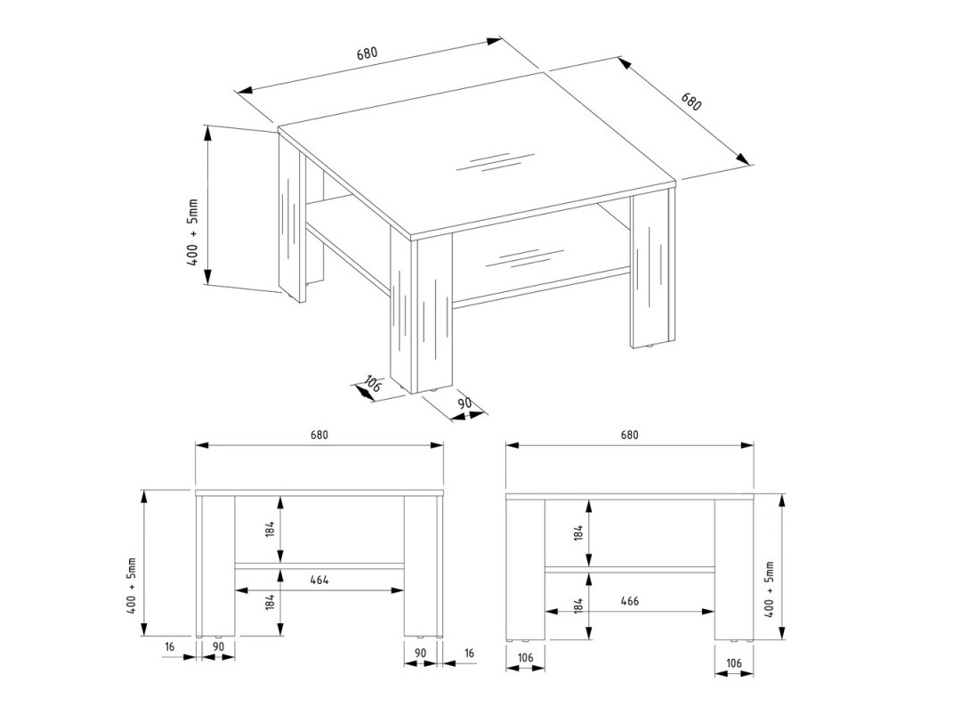 Žurnālu galdiņš Mandeville 358