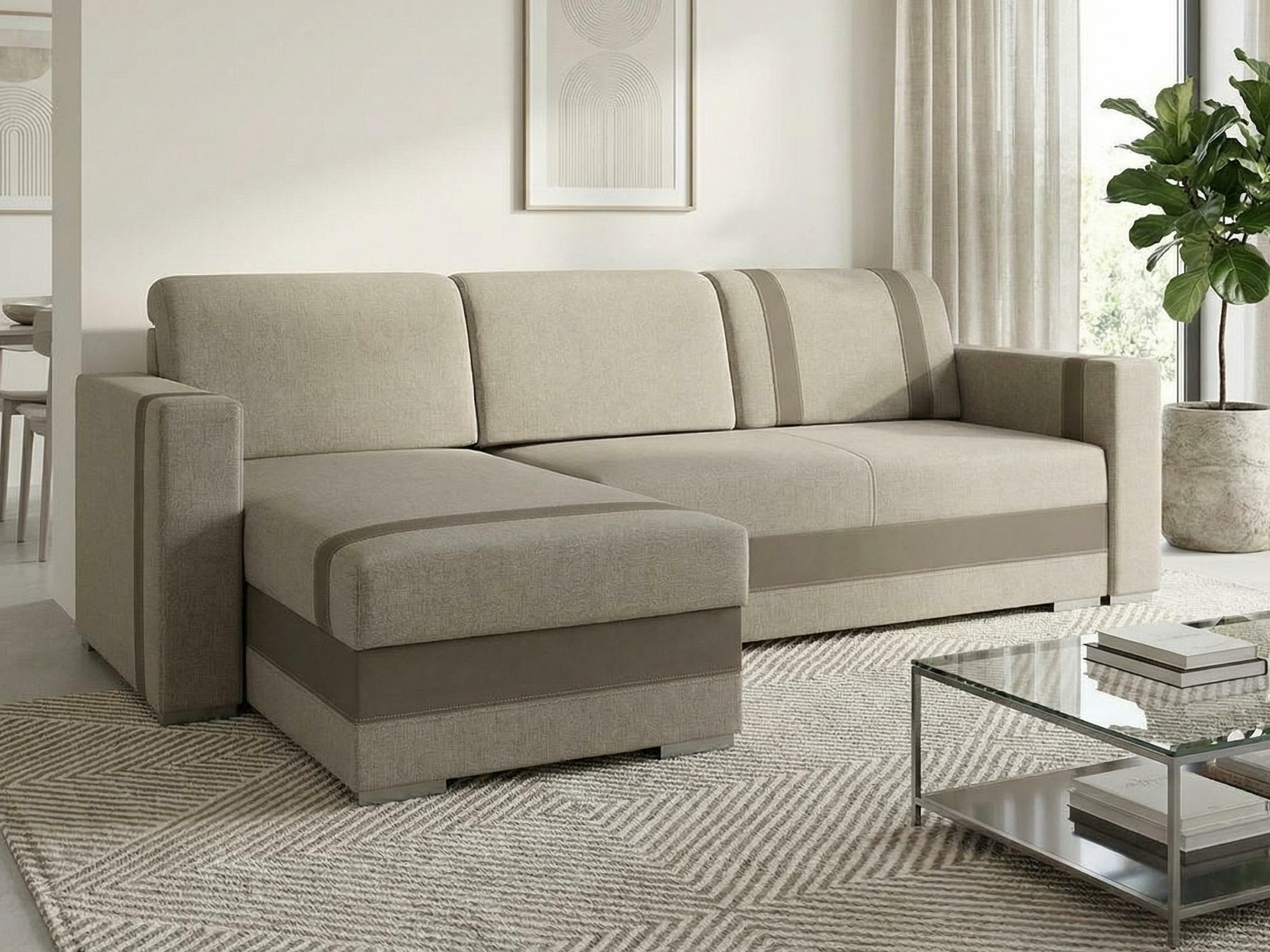 Stūra dīvāns Edinburg 101 (Inari 26 + Cayenne 06)