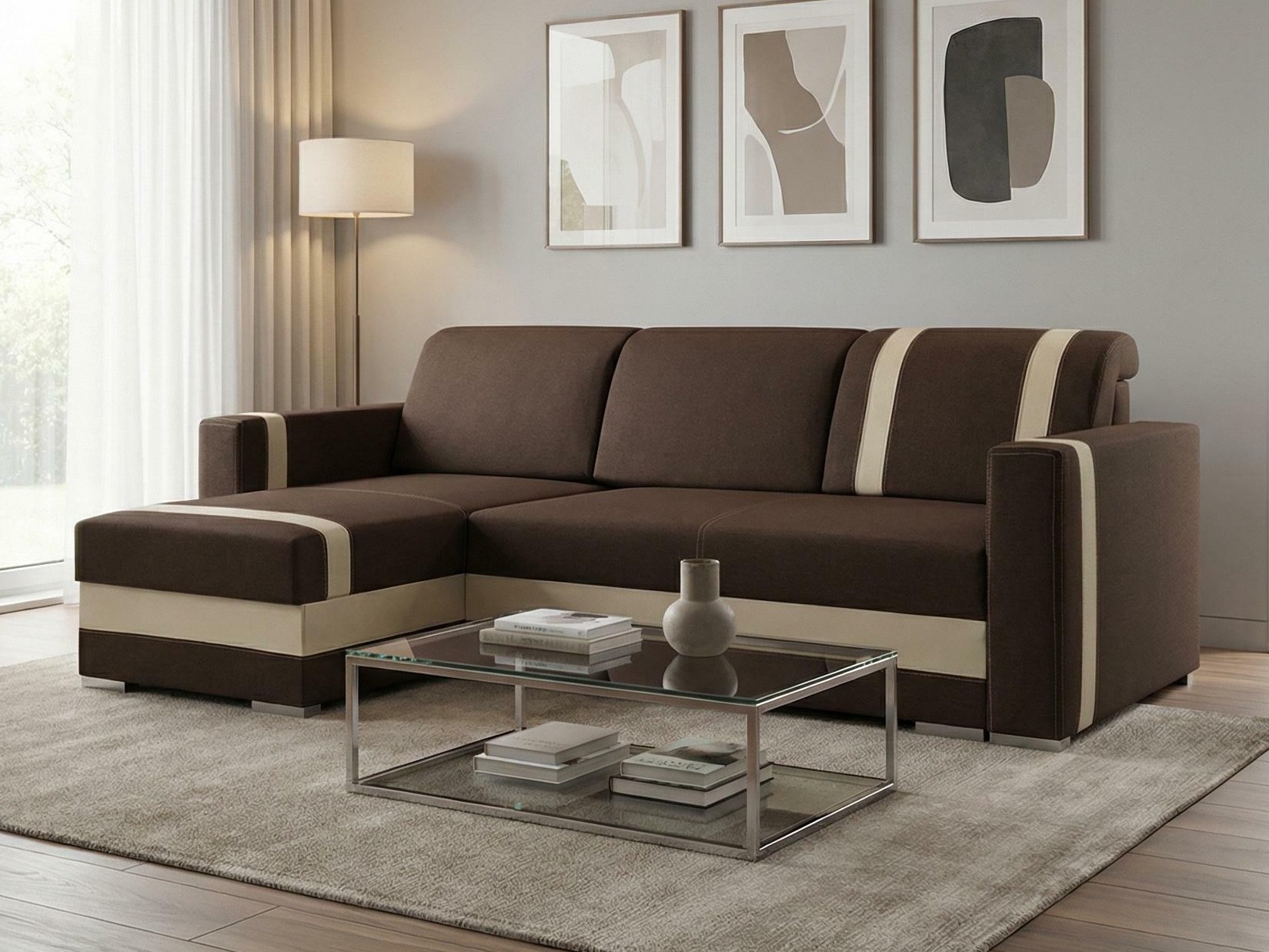 Stūra dīvāns Edinburg 101 (Inari 28 + Cayenne 1112)