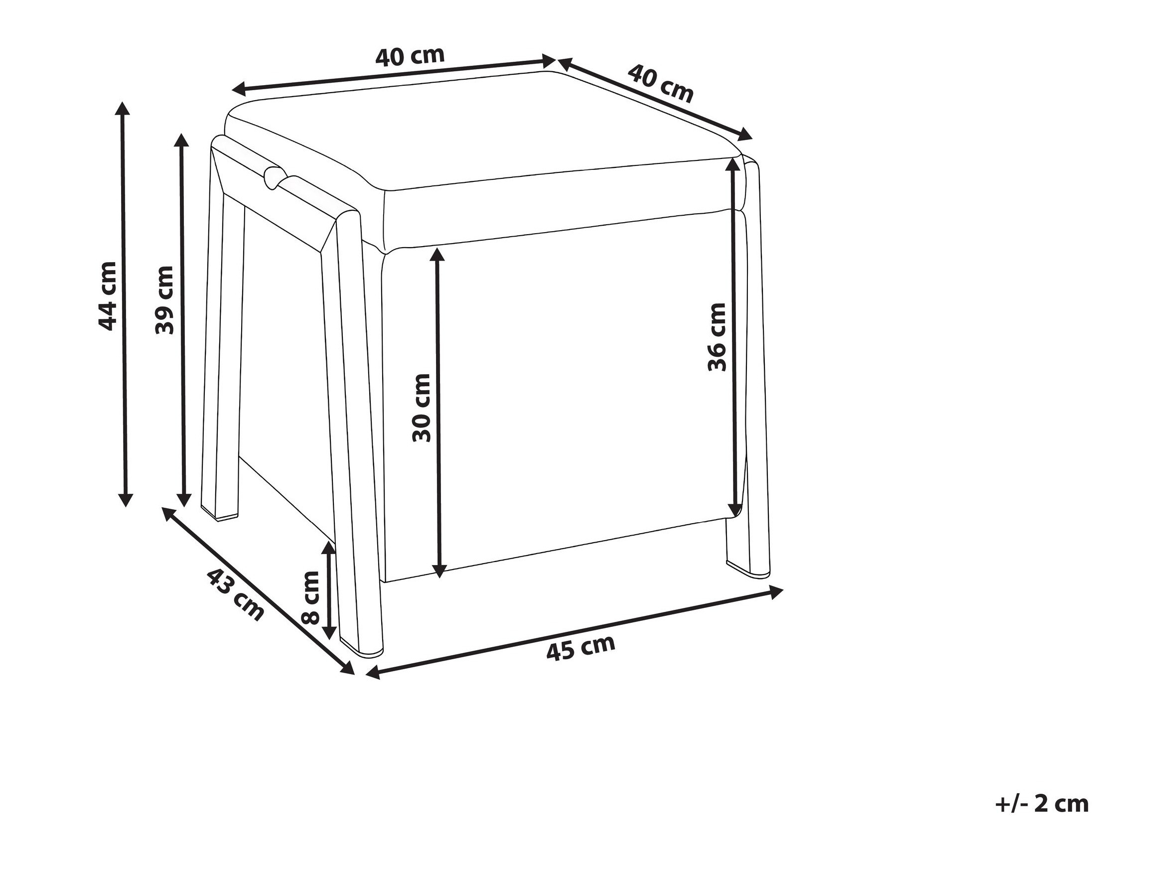Pufs Berwyn 2916 (Bordo)