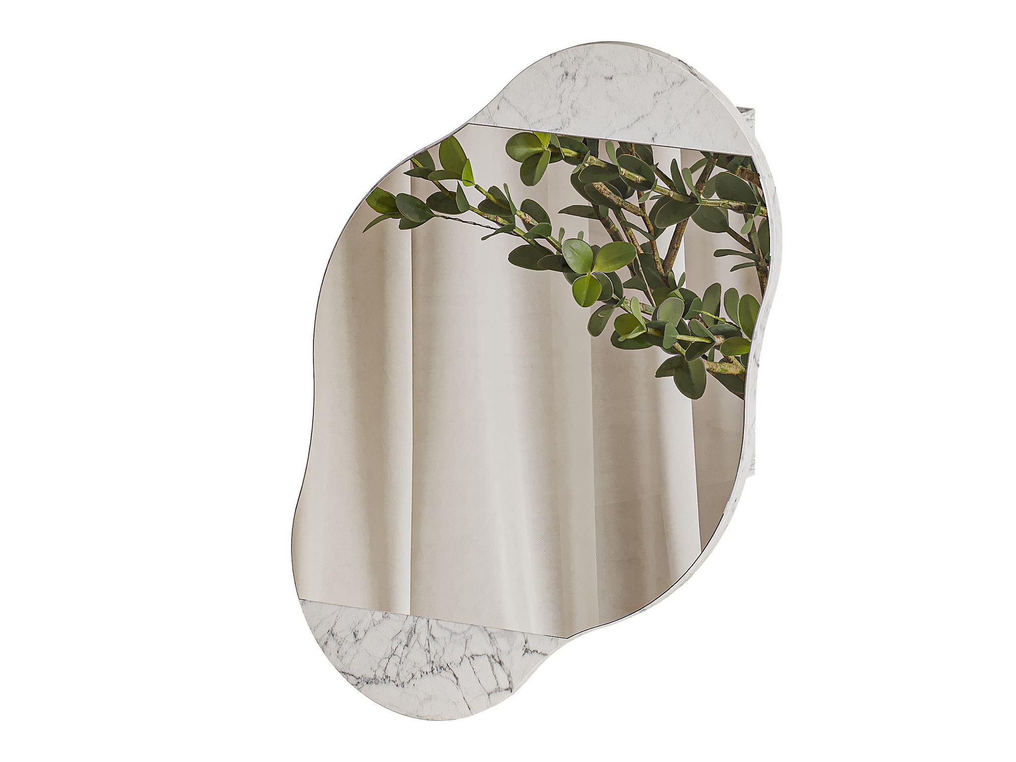 Vannas istabas skapis ar spoguli Kailua 2711 (Balts marmors)