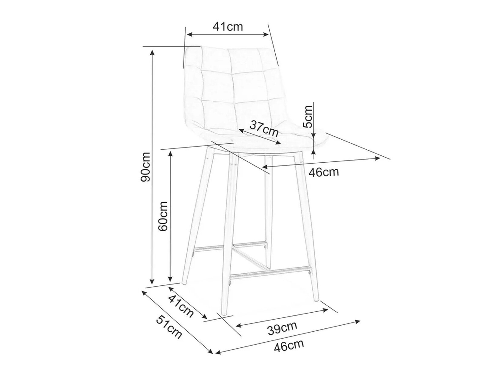 Zemais bāra krēsls SV3049