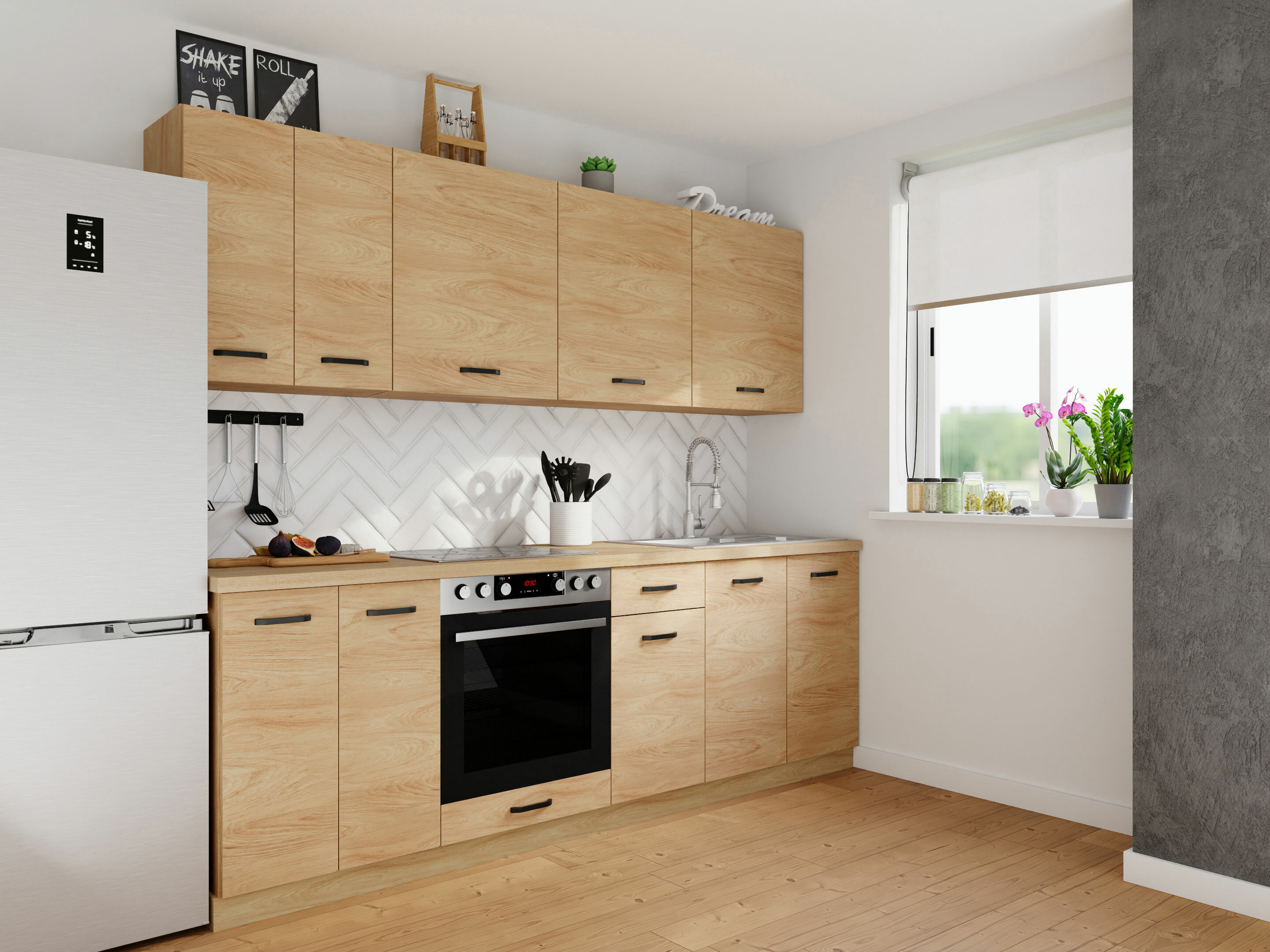 Moduļu piekarams skapis Amper Oak 148