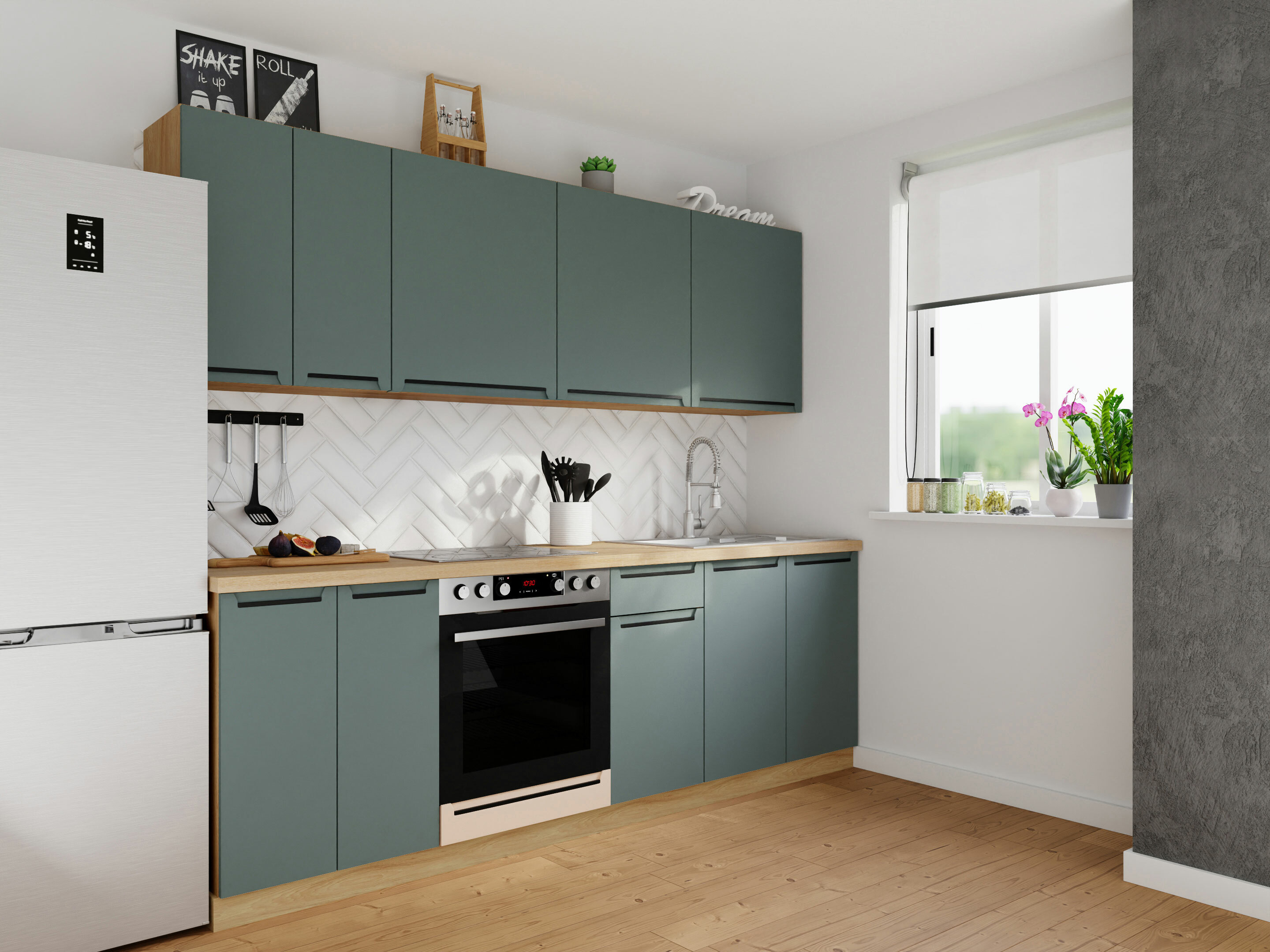 Moduļu piekarams skapis Riso Green 150