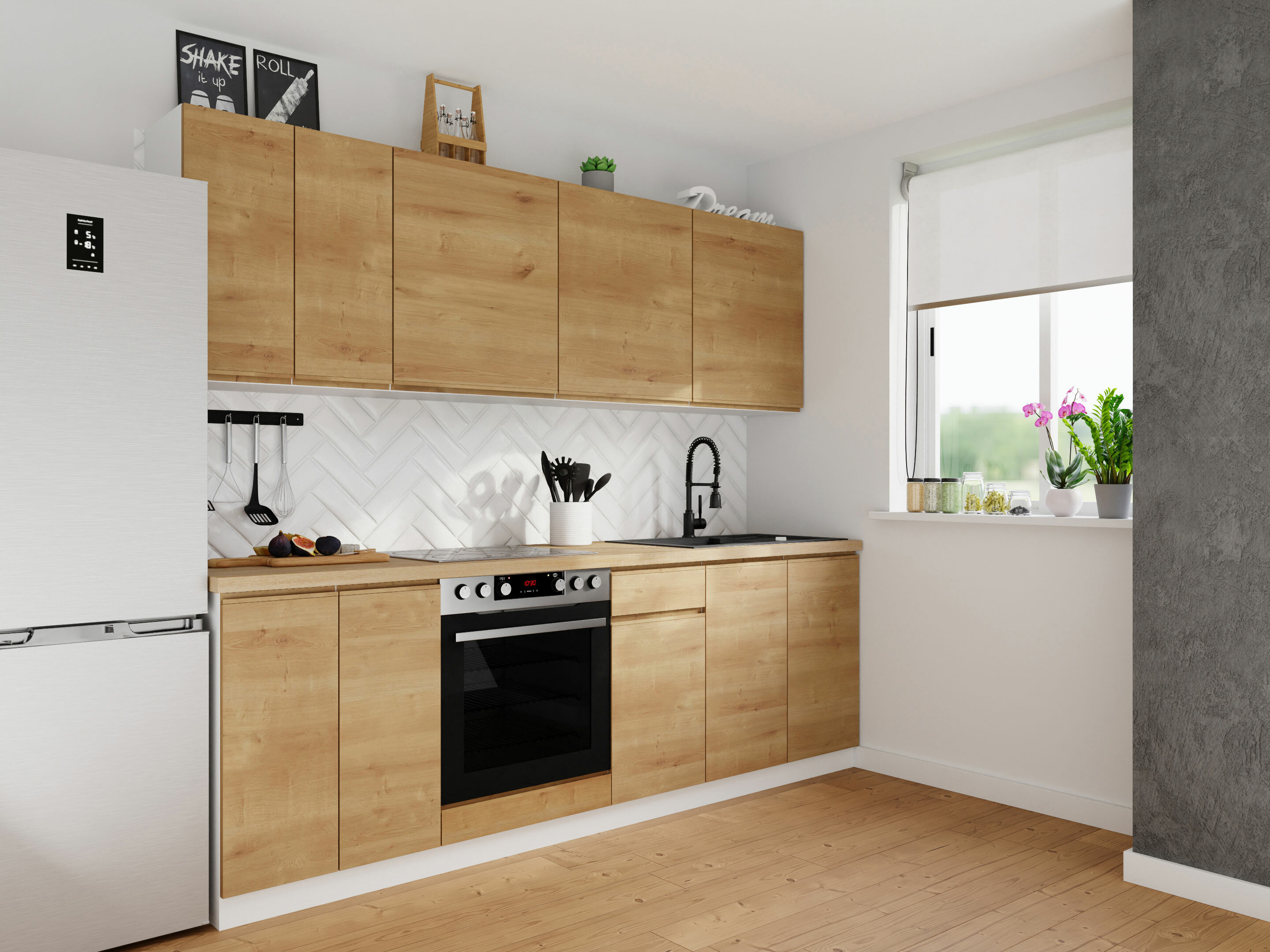 Moduļu skapis ar durvīm Soli Oak 119