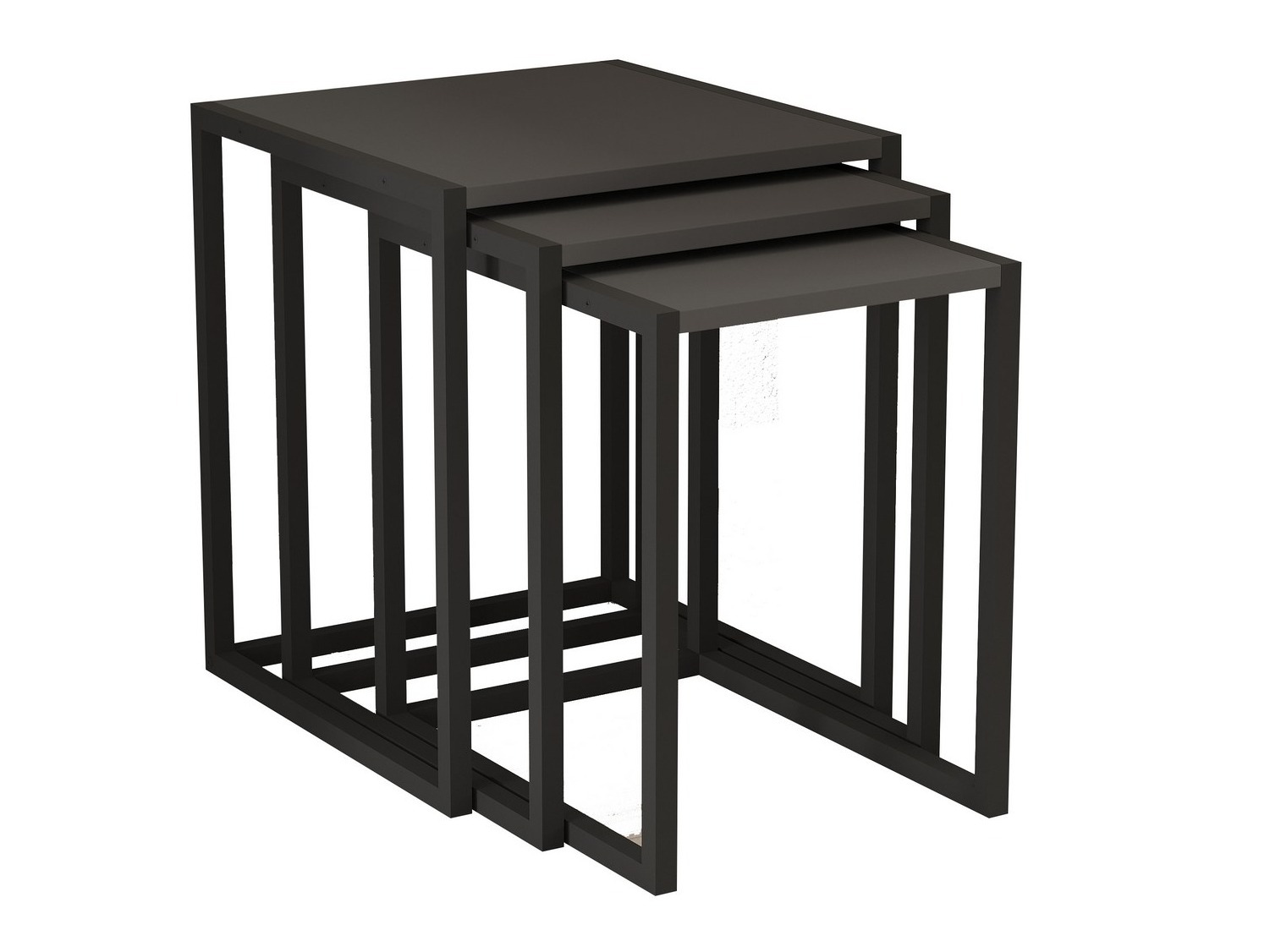 Kafijas galdiņu komplekts Kailua 2721 (Melns + Antracīts)