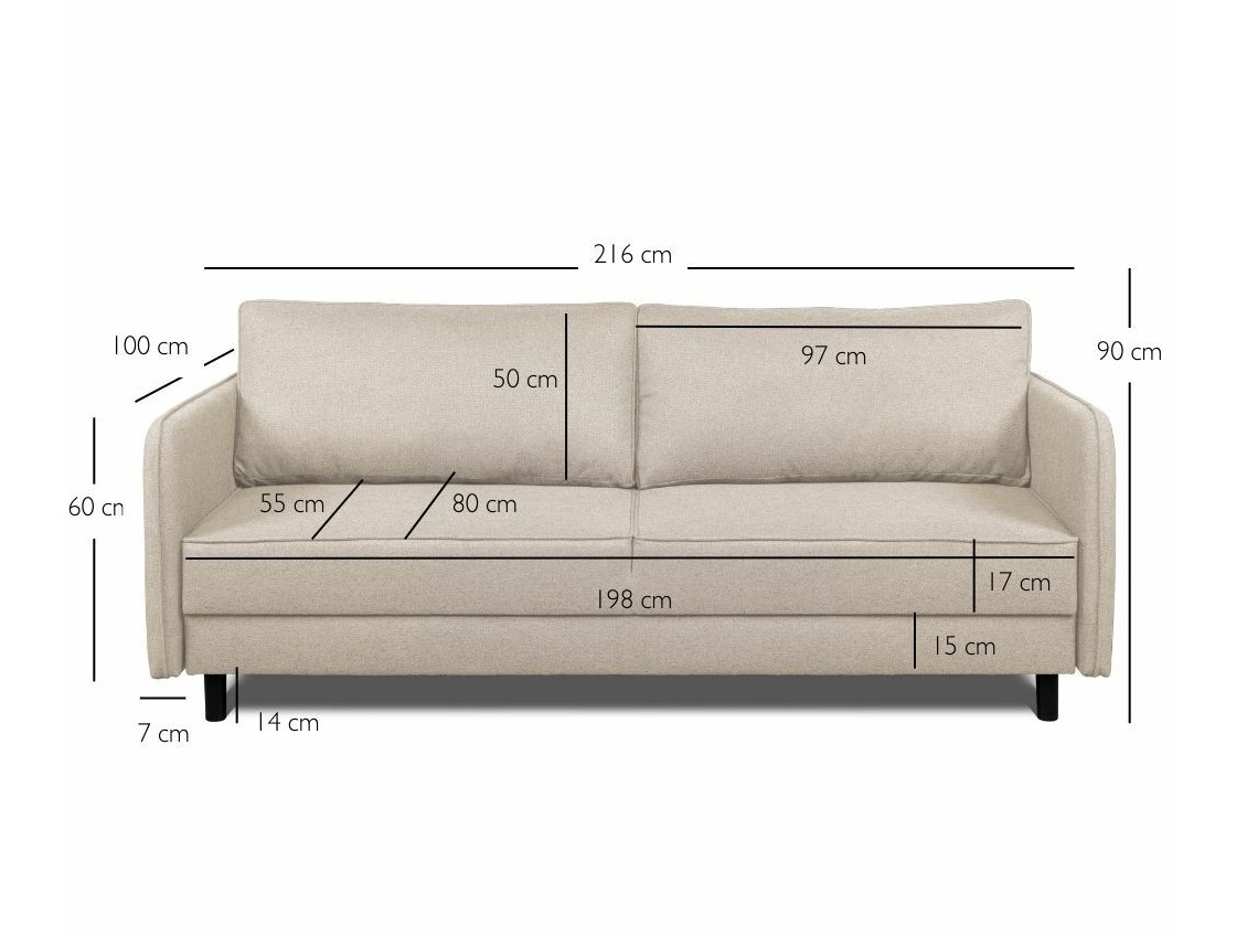 Dīvāns gulta Durham 105 (Lumos 22)