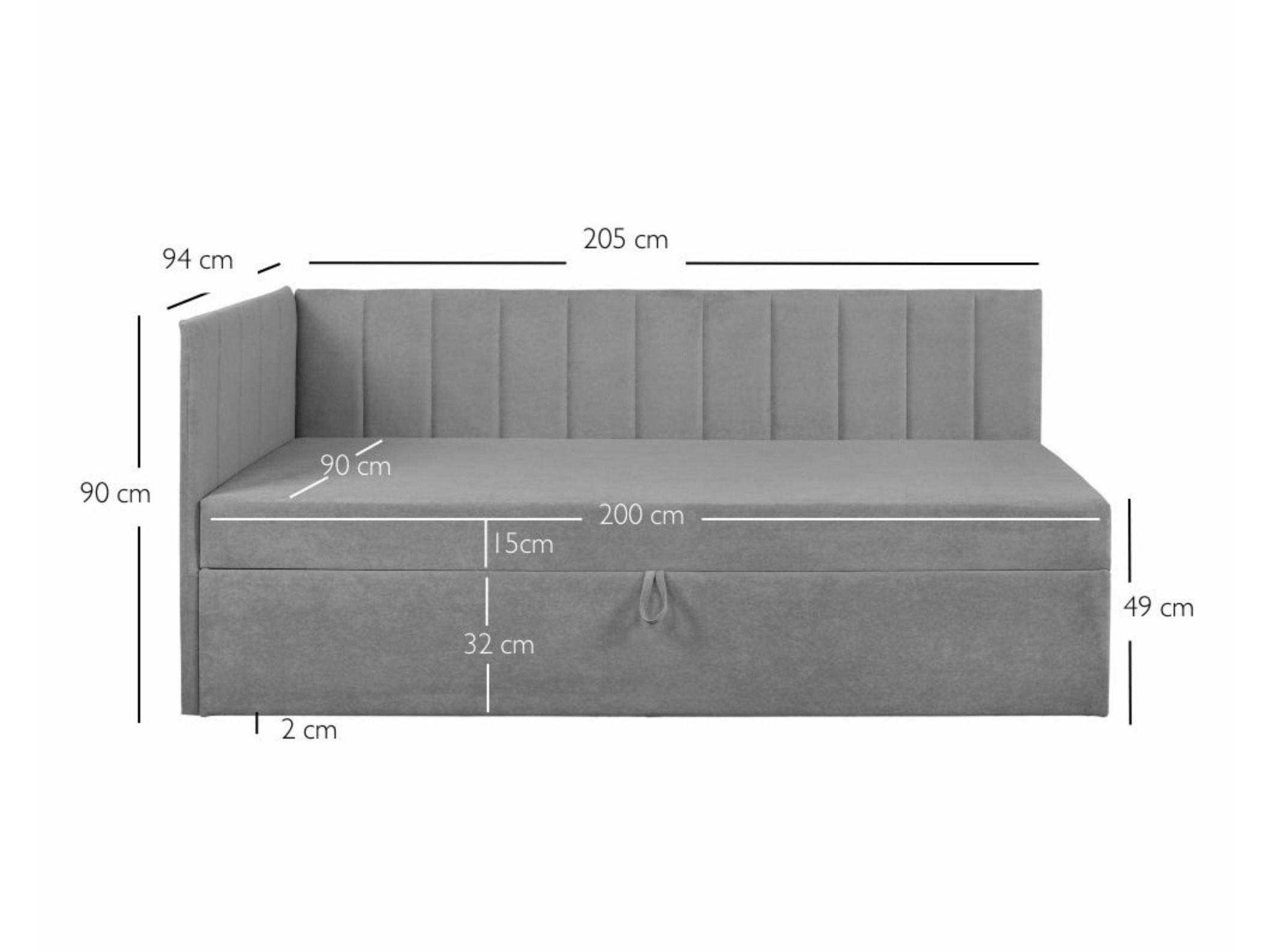 Kontinentālā gulta Durham 106 (Samts 2976)