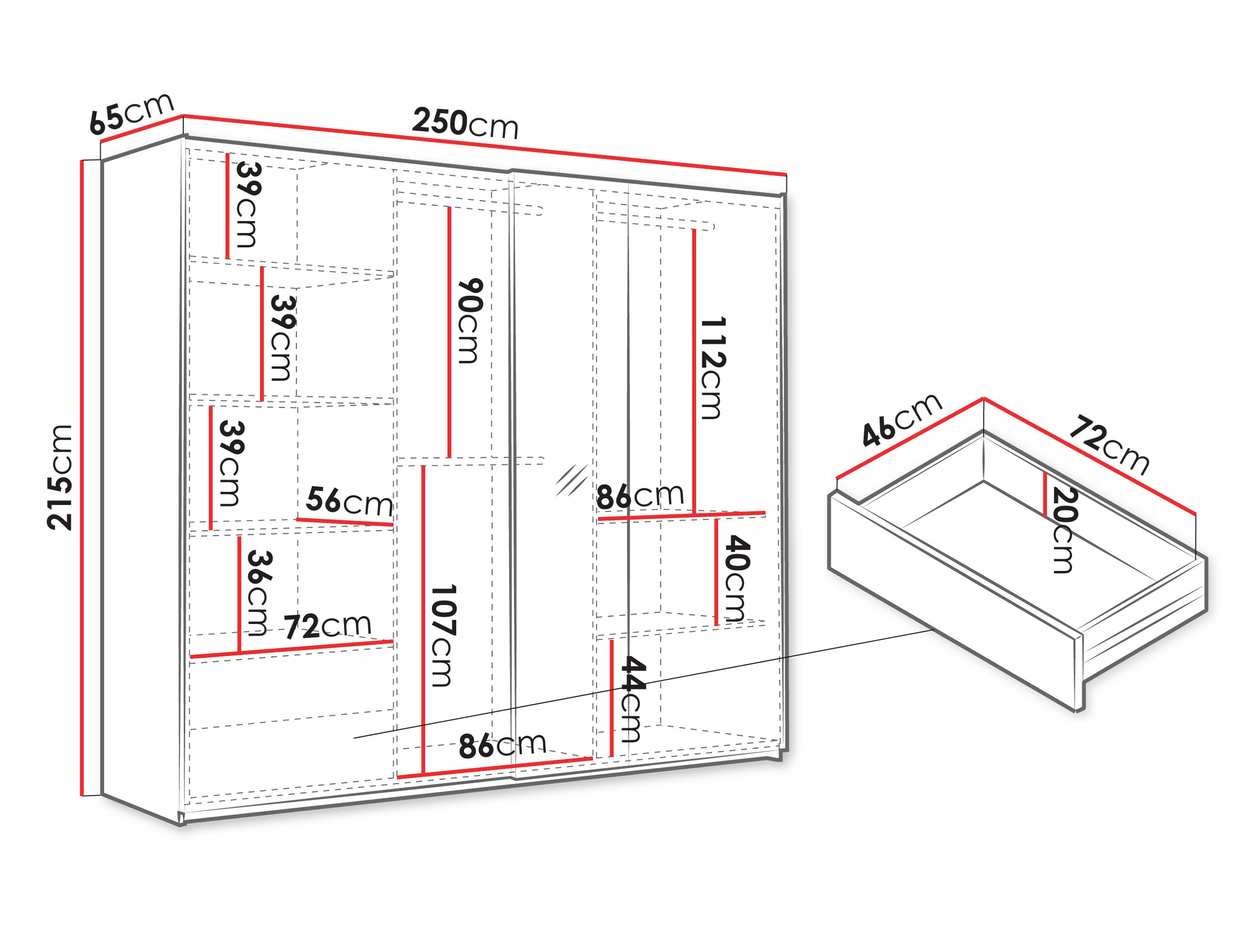 Skapis Honolulu 254 (Artisan ozols)