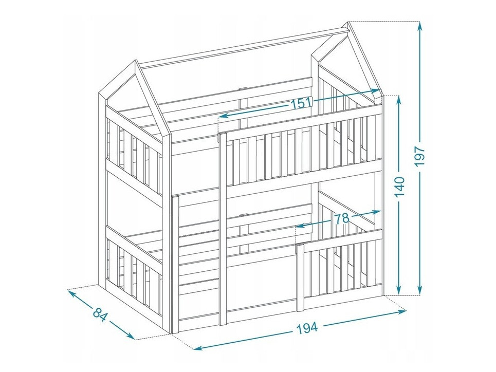 Divstāvu gulta SV3064