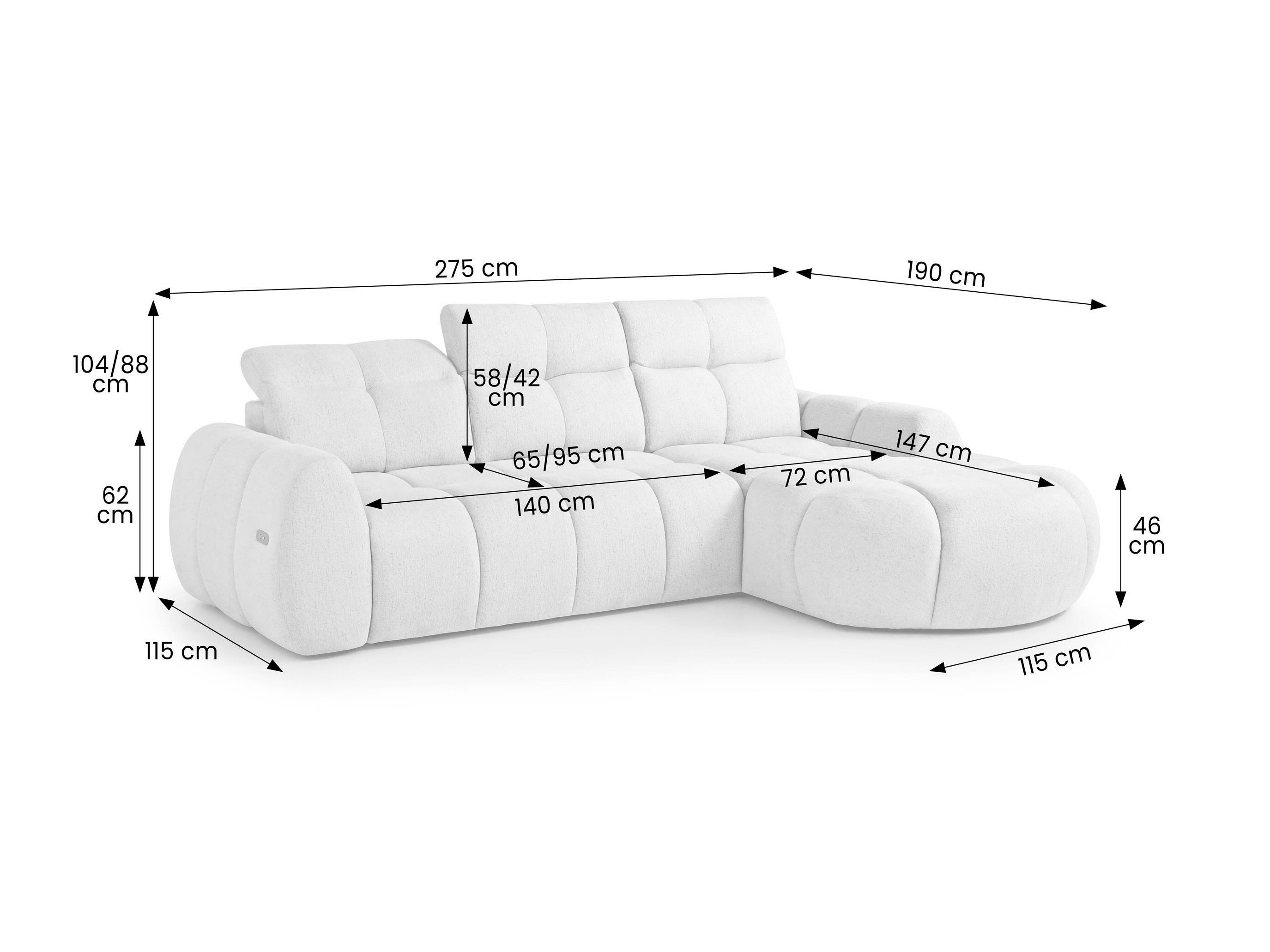 Stūra dīvāns Margate 137 (Raven 86)