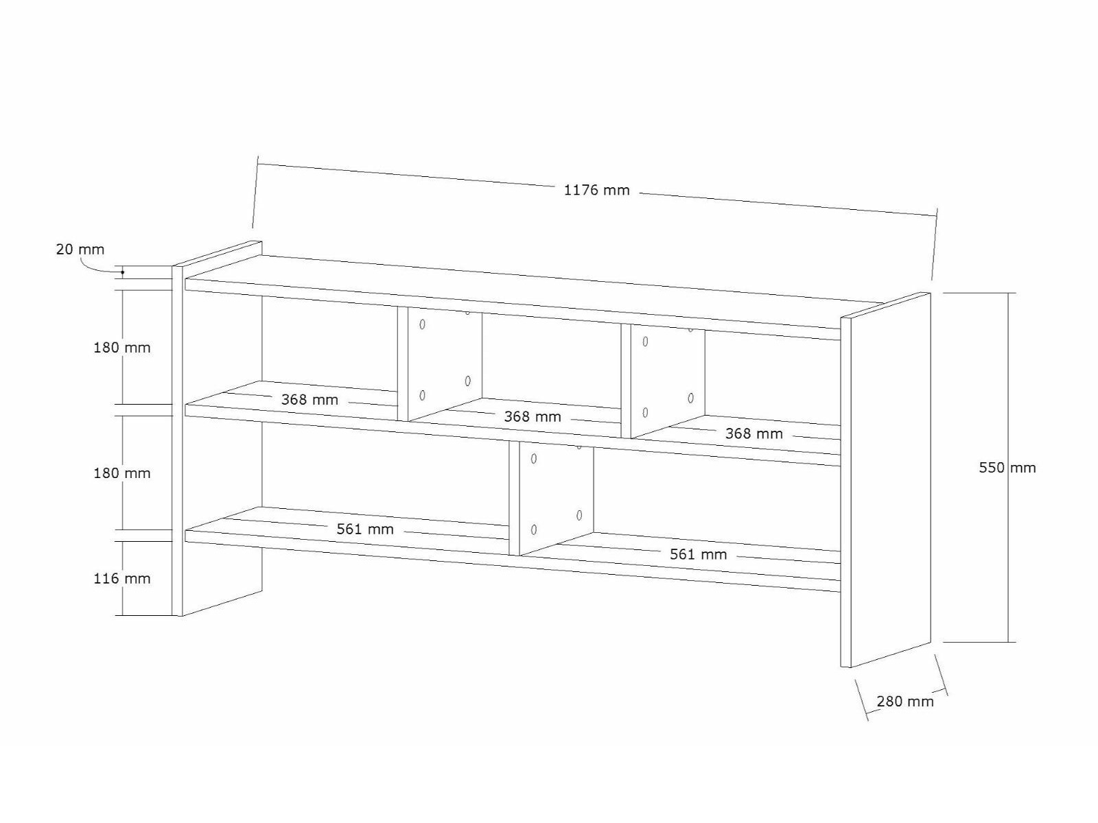 TV galds Kailua 2718 (Arctic priede)