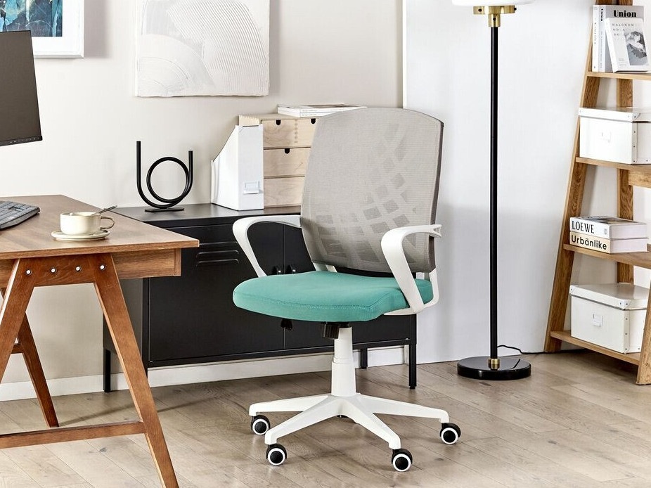 Biroja krēsls Berwyn 431 (Pelēks + Tirkīzs + Balts)