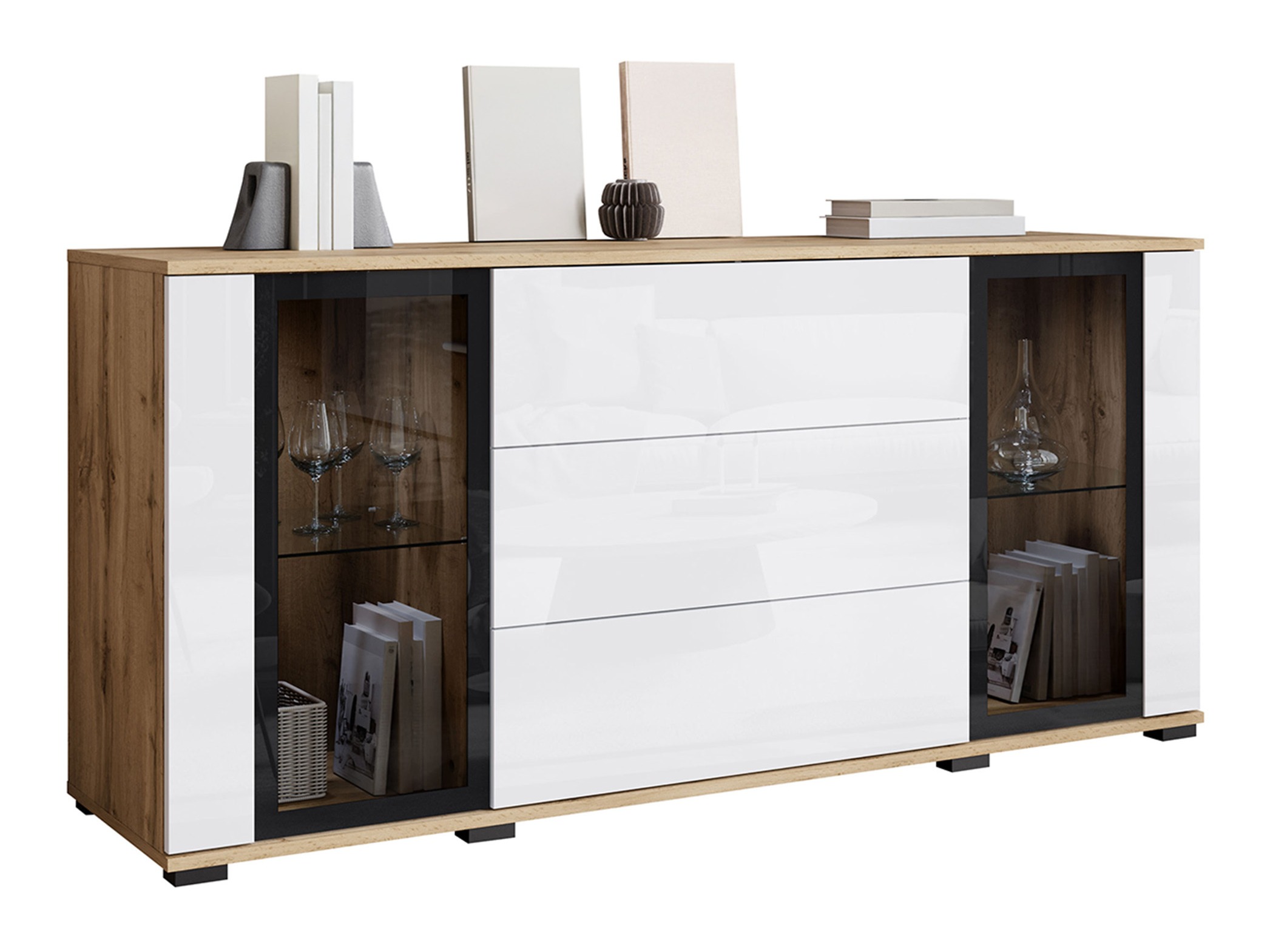 Kumode Torcame 101 (Votan ozols + Glancēts balts)