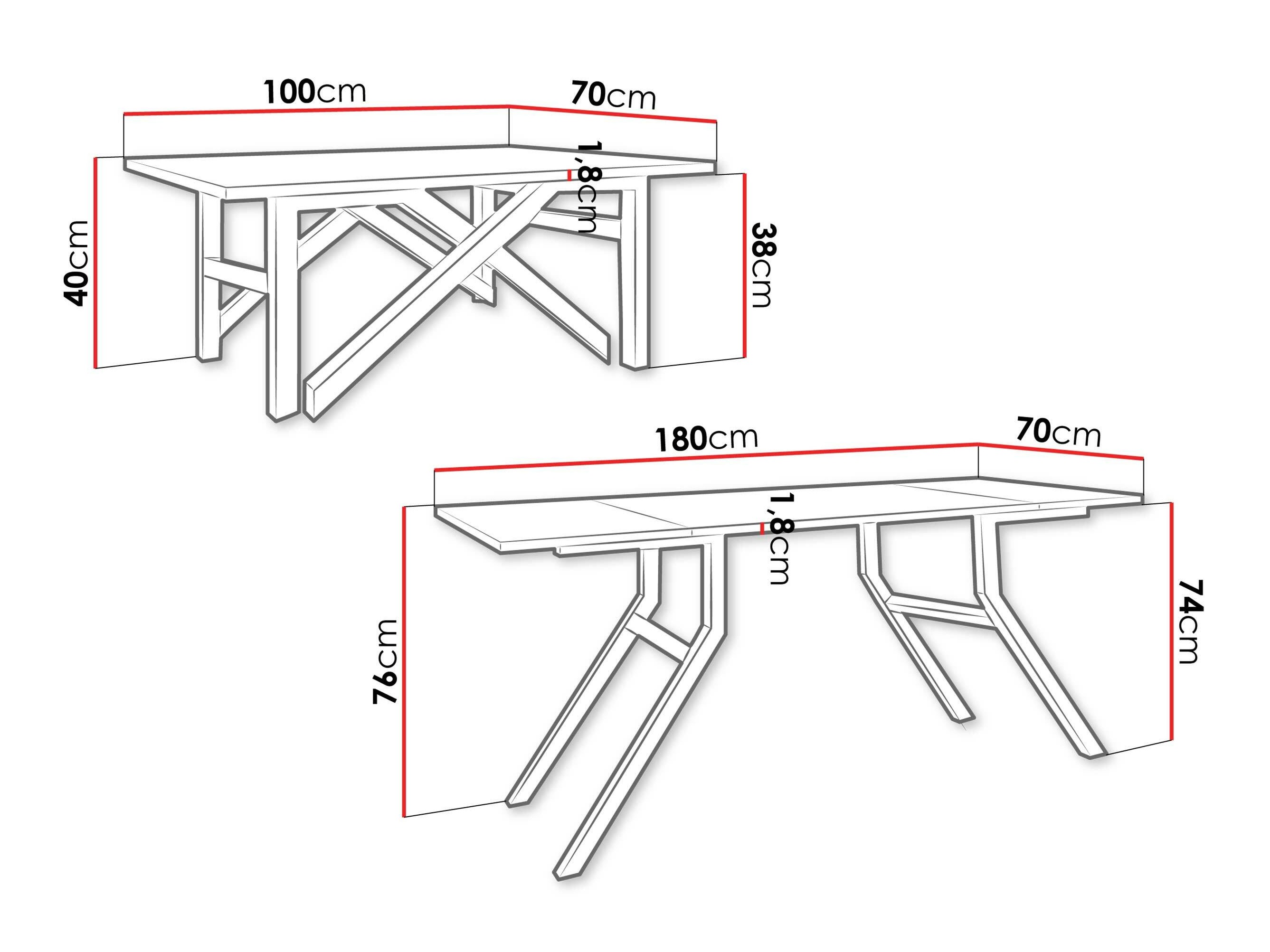 Žurnālu galdiņš transformeris Oswego 151 (Balts marmors + Melns)
