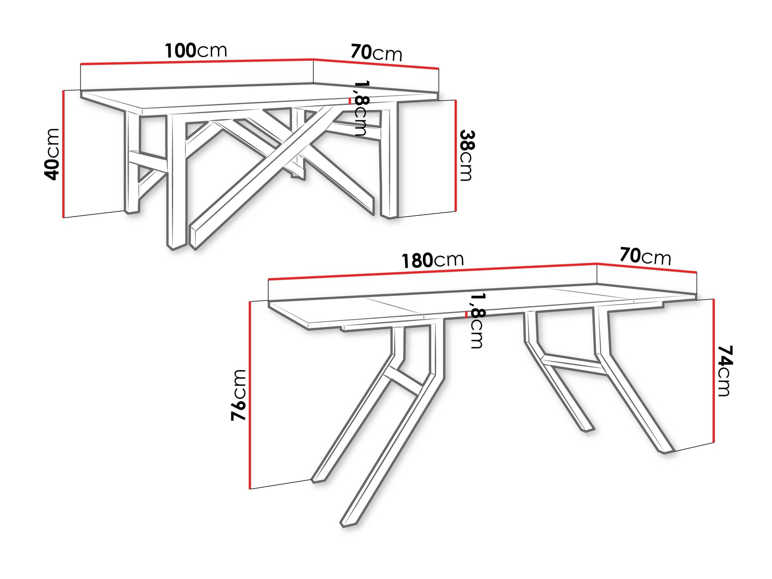 Žurnālu galdiņš transformeris Oswego 151 (Melnais marmors + Melns)