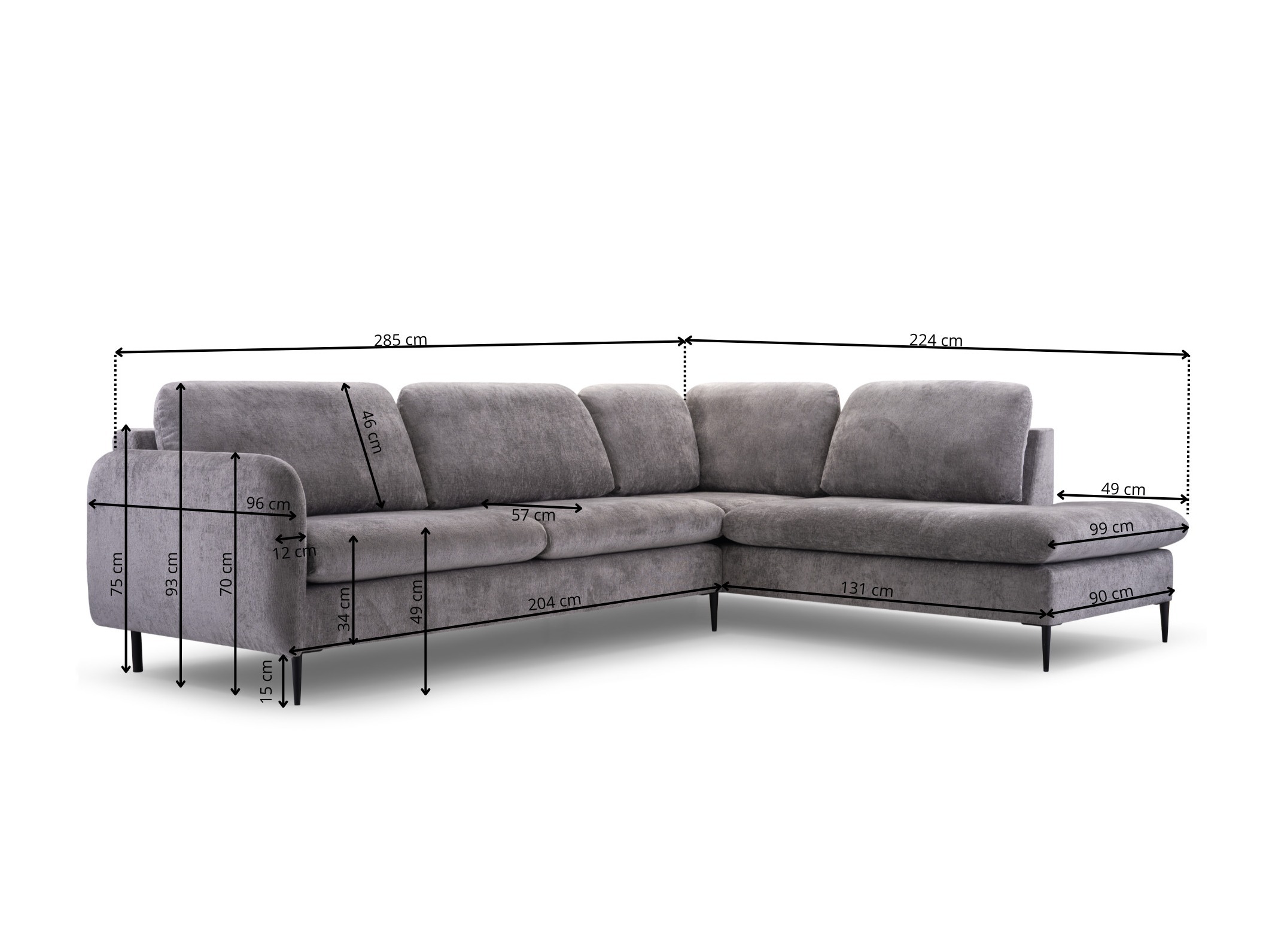Stūra dīvāns Lufkin 150 (Perfect Harmony 80)