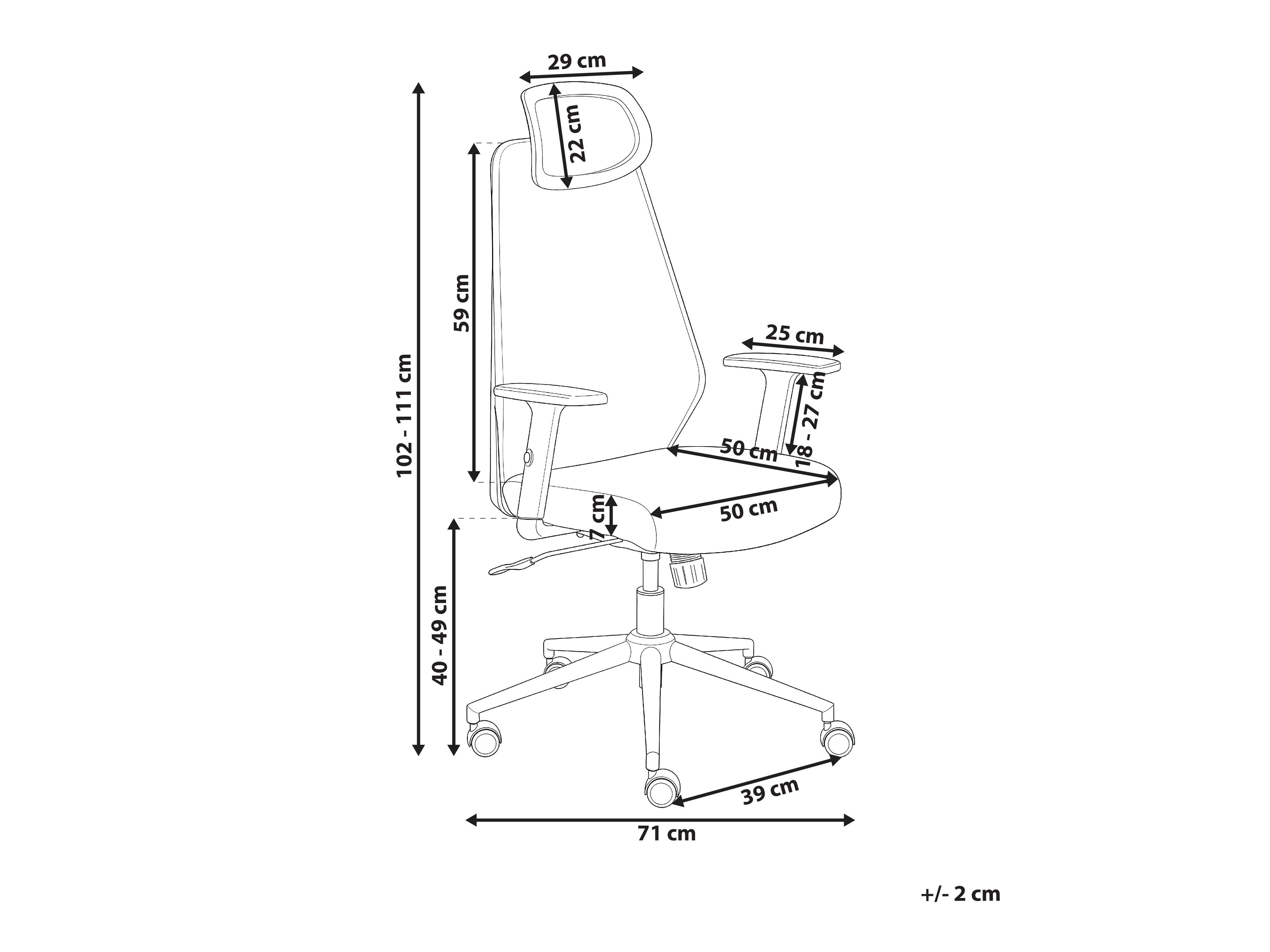 Biroja krēsls Berwyn 2967 (Melns + Sarkans)