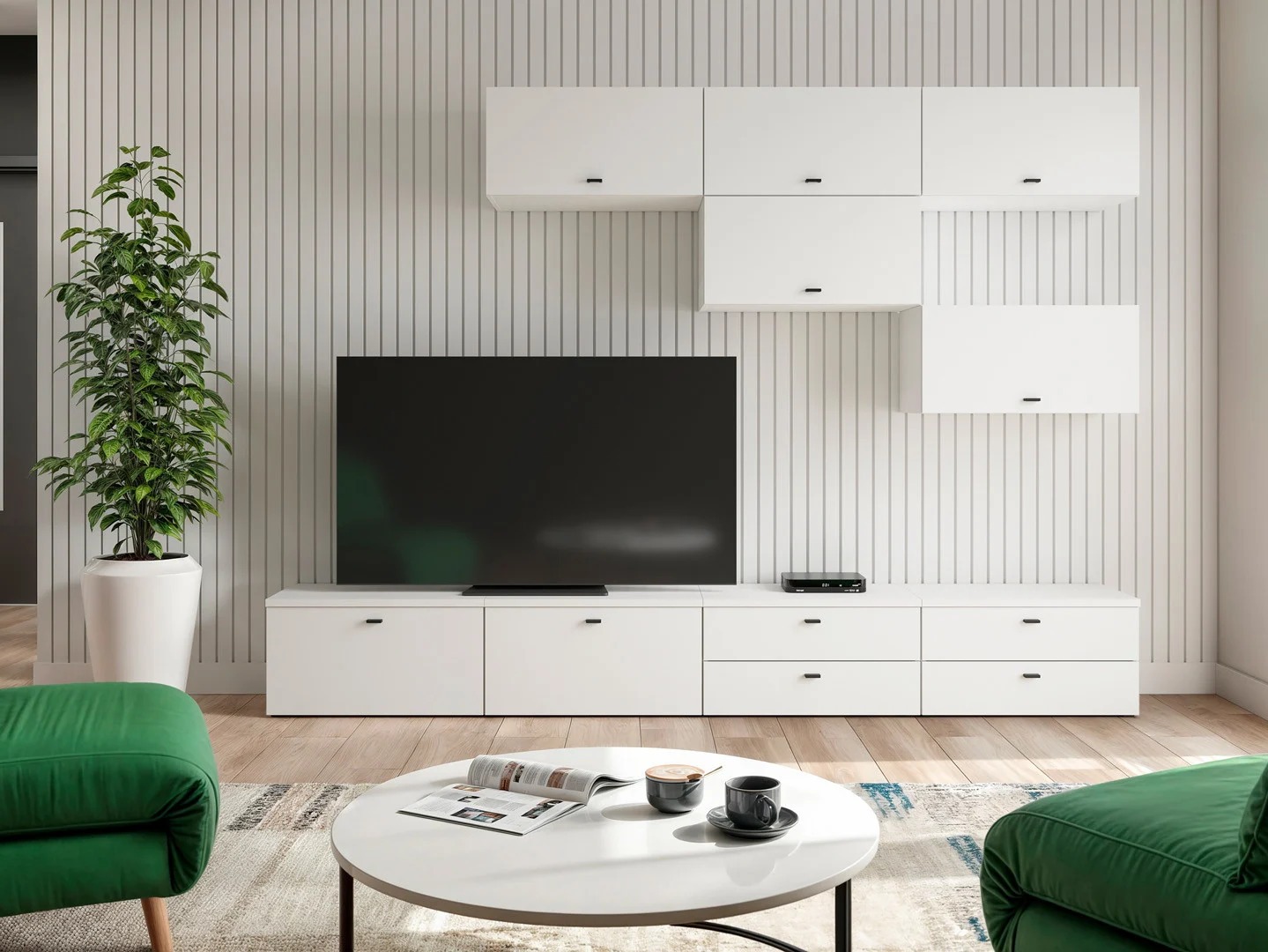 Viesistabas komplekts Merciru 111 (Balts)