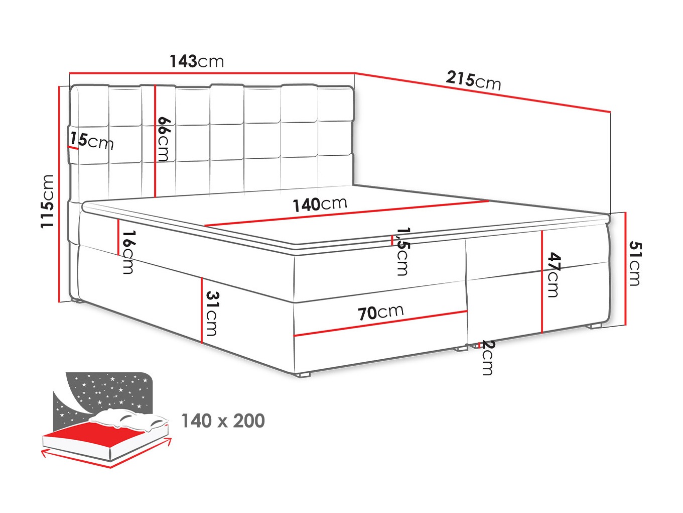 Kontinentālā gulta Pomona 117 (Kronos 22)